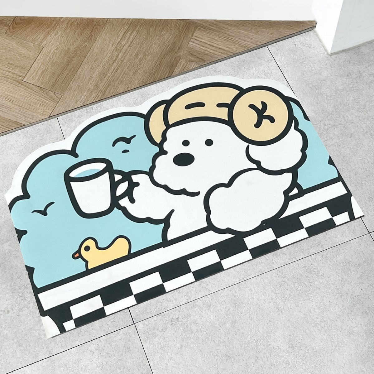 포시즌데코(4SEASONDECO) 테디2 강아지 규조토 발매트