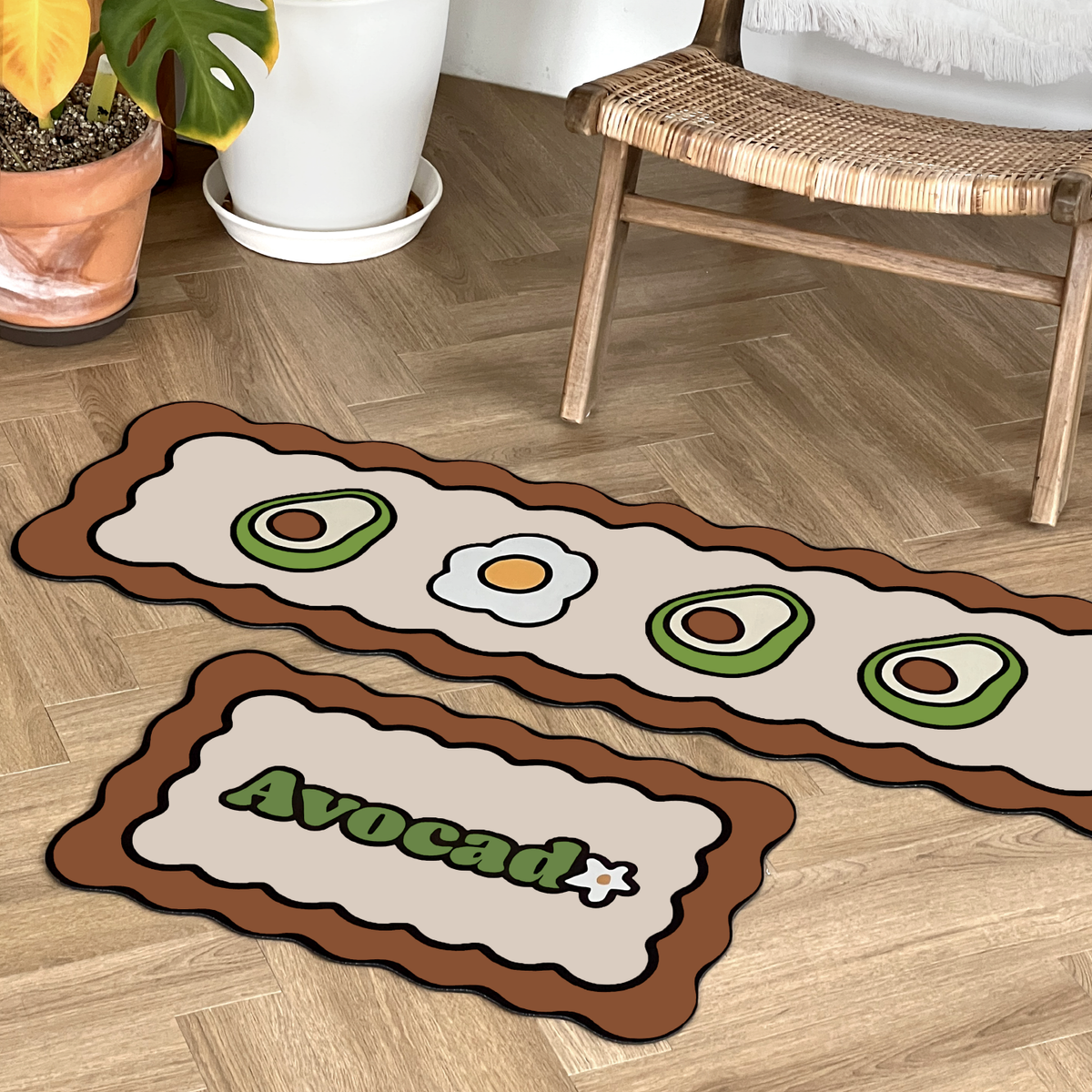 포시즌데코(4SEASONDECO) 아보카도 규조토 발매트 세트