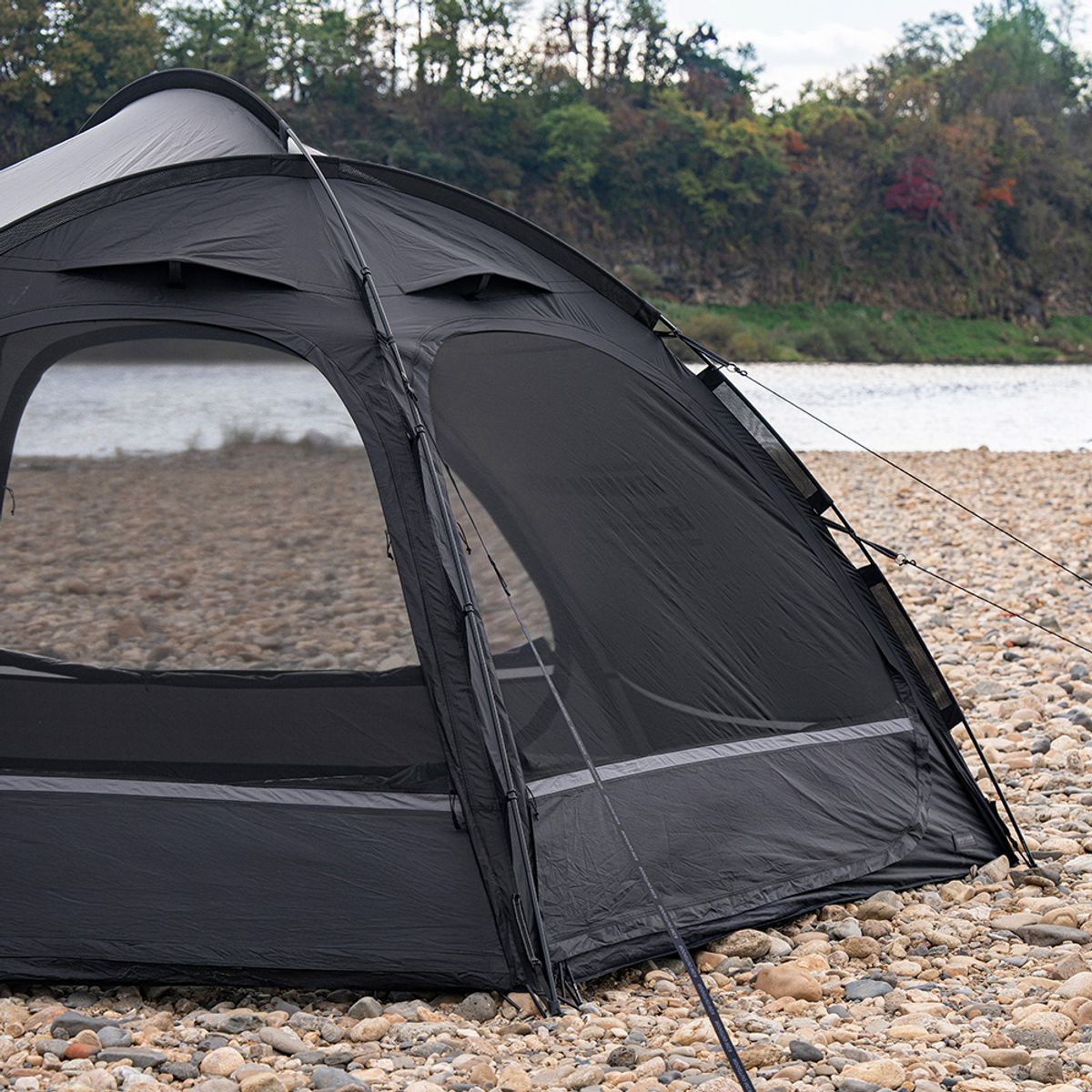 케이지엠 아웃도어(KZM OUTDOOR) 헥사움 쉘터 텐트 캠핑 돔텐트 3개 폴대 간편설치 개방감 경량