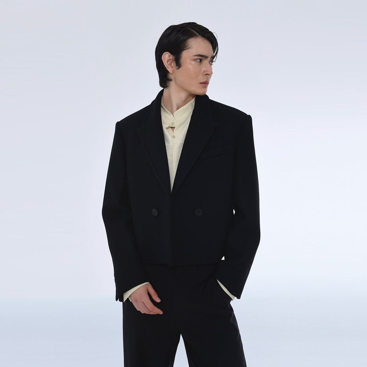 더발론(THE BALLON) DOUBLE BREASTED CROPPED WOOL COAT