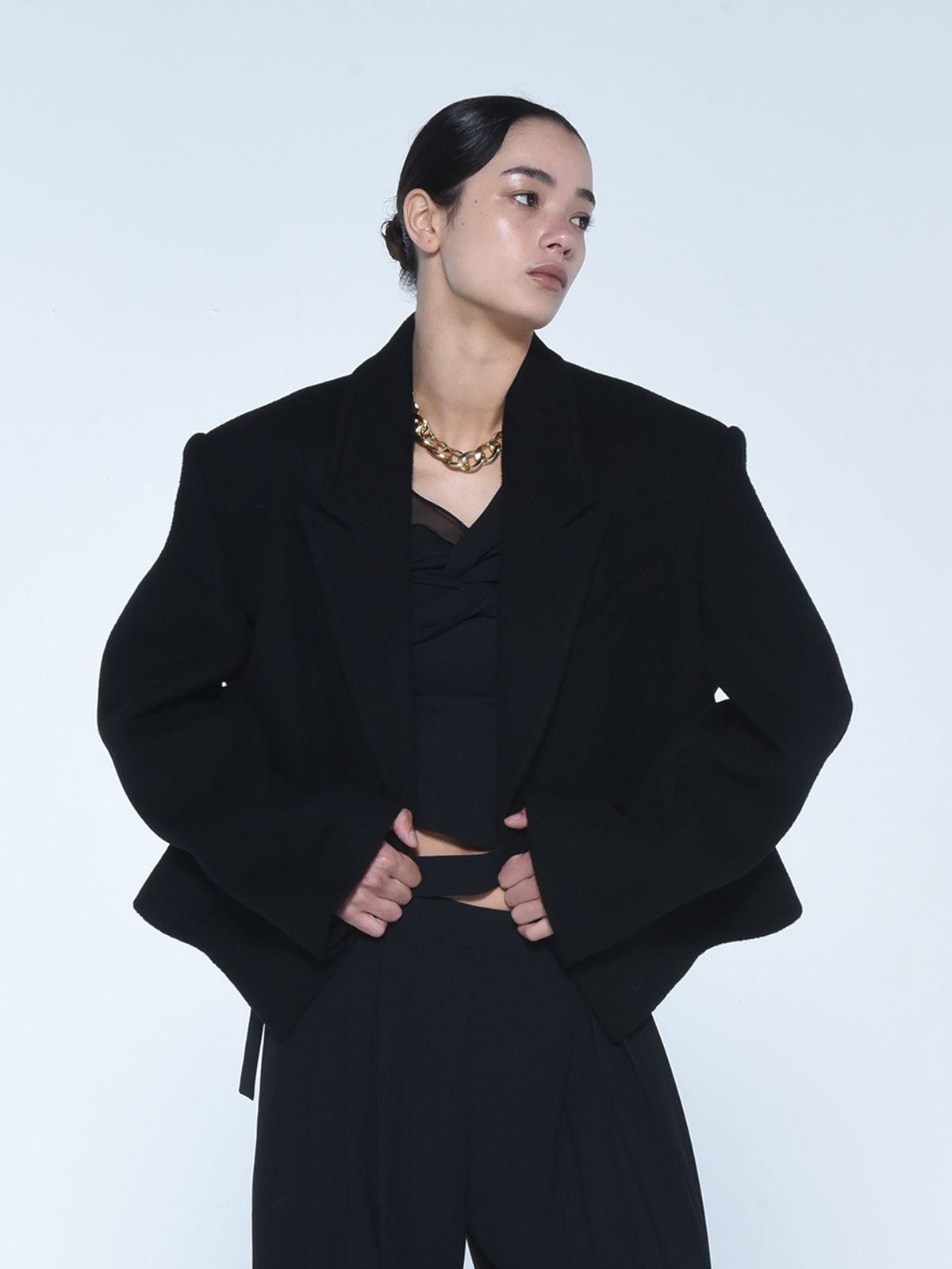 더발론(THE BALLON) DOUBLE BREASTED CROPPED WOOL COAT_UNISEX