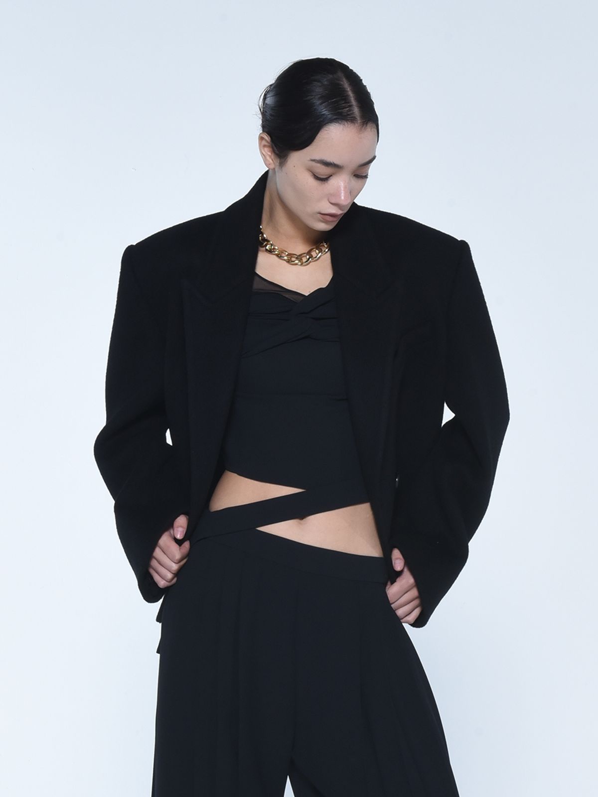 더발론(THE BALLON) DOUBLE BREASTED CROPPED WOOL COAT_UNISEX