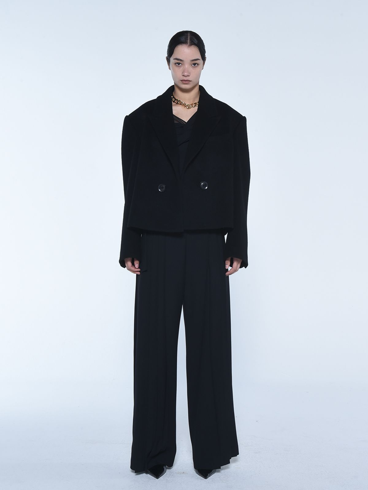 더발론(THE BALLON) DOUBLE BREASTED CROPPED WOOL COAT_UNISEX