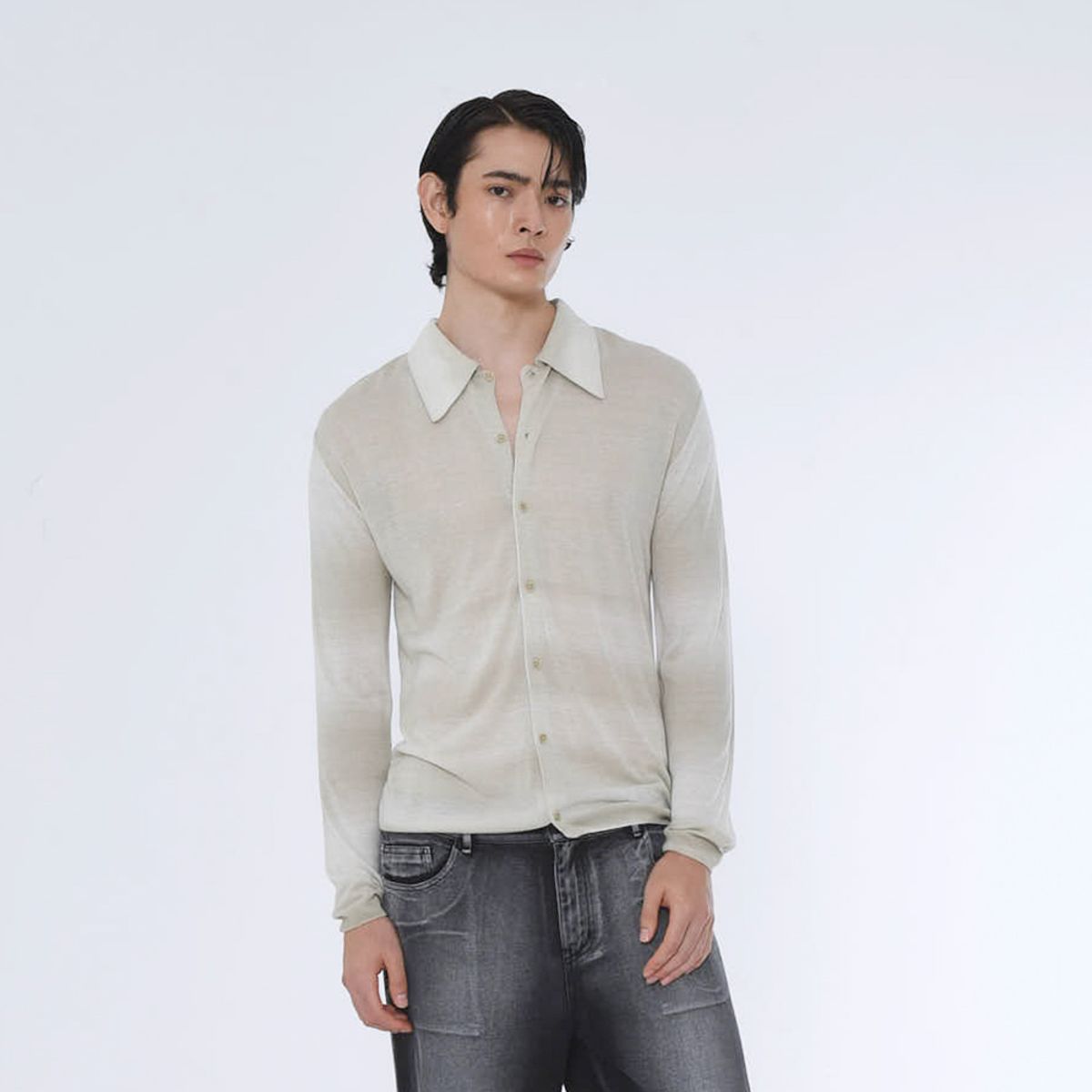 더발론(THE BALLON) MENS SPREAD COLLAR CARDIGAN