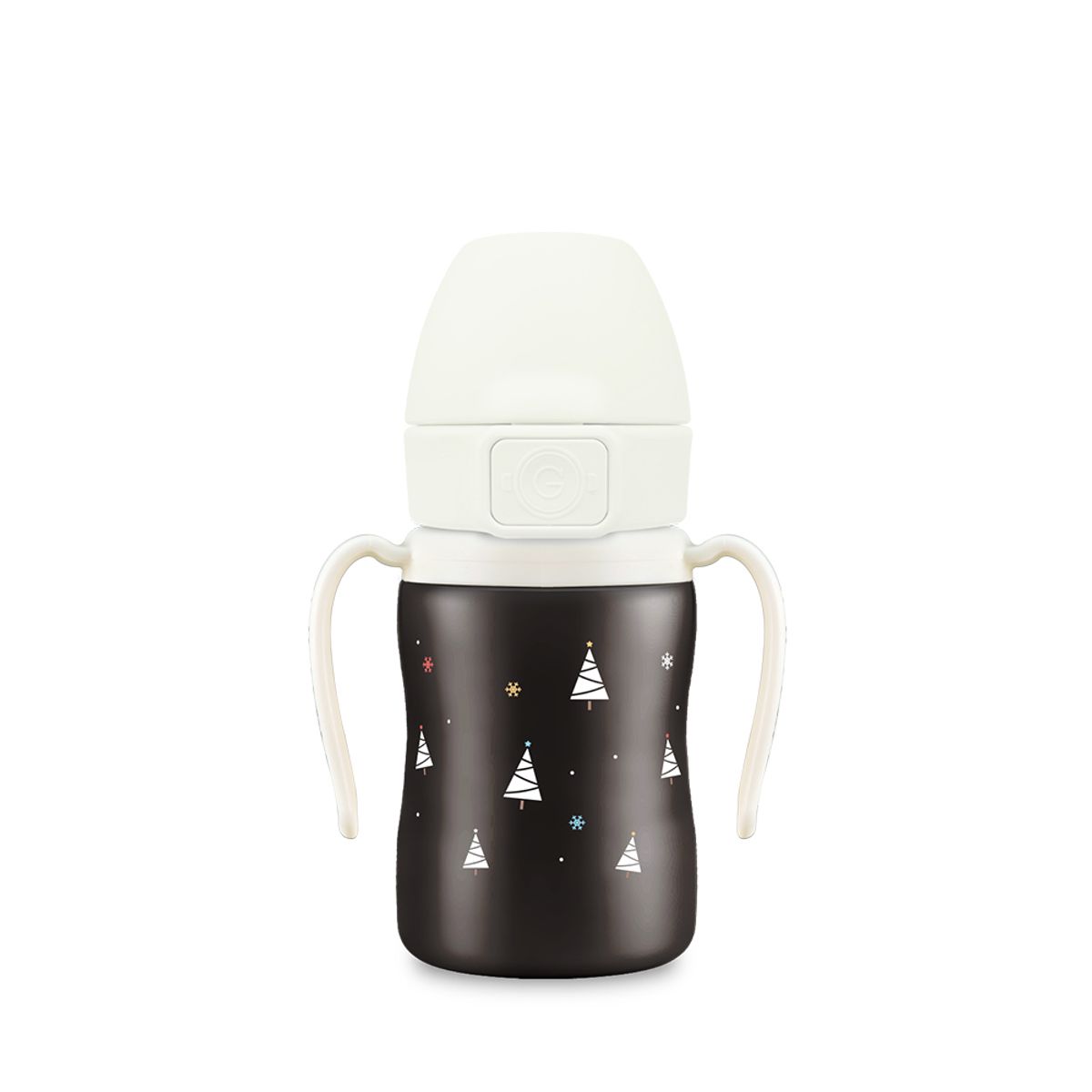 그로미미(GROSMIMI) 윈터에디션 원터치 스테인리스 빨대컵 200ml (화이트)
