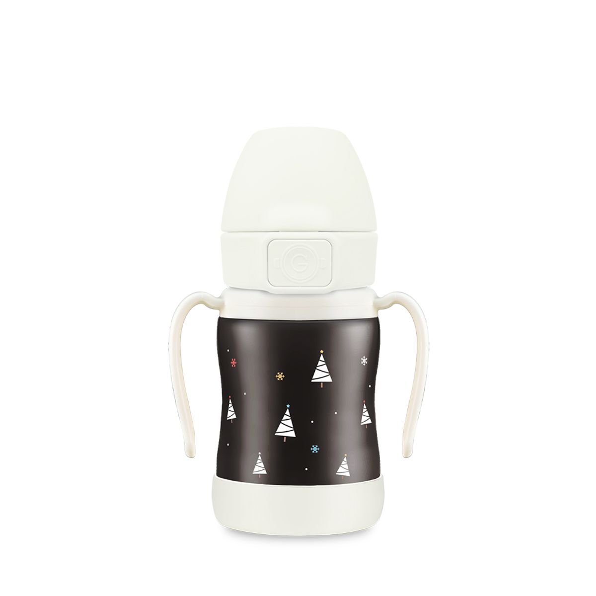 그로미미(GROSMIMI) 윈터에디션 원터치 스테인리스 빨대컵 200ml (화이트)