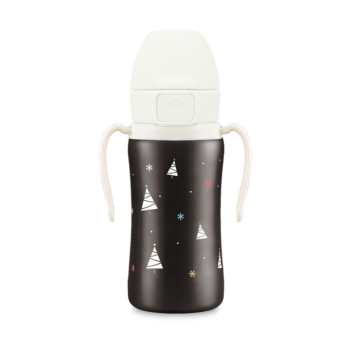 그로미미(GROSMIMI) 윈터에디션 원터치 스테인리스 빨대컵 300ml (화이트)