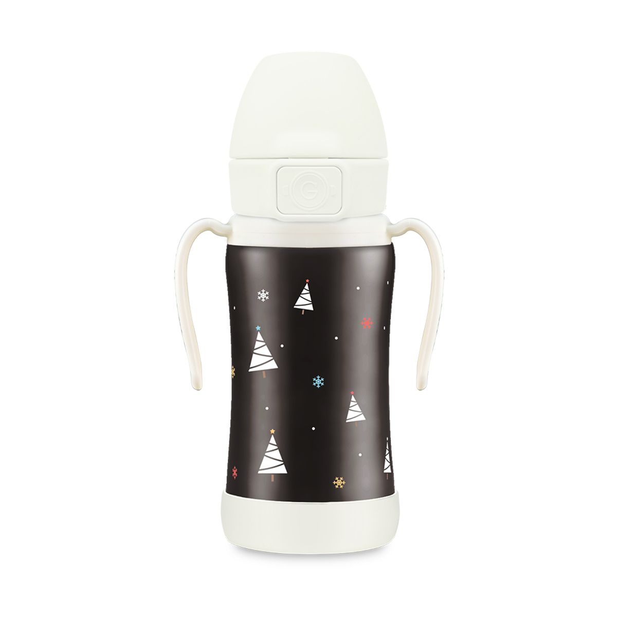 그로미미(GROSMIMI) 윈터에디션 원터치 스테인리스 빨대컵 300ml (화이트)