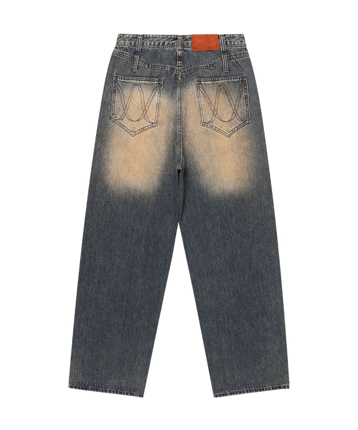 웨슬리 휴스턴(WESLEYHYUSTON) DOUBLE BELT LOOP WIDE DENIM PANTS BROWN