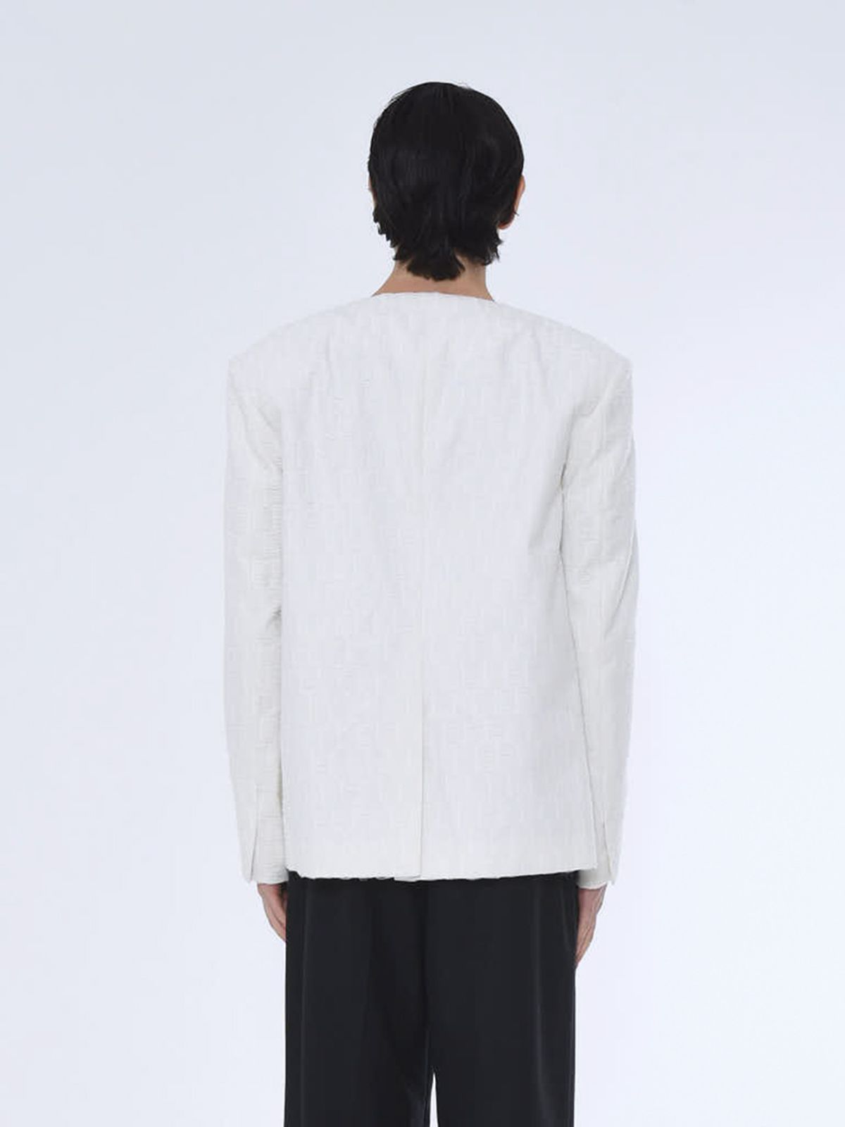 더발론(THE BALLON) MENS COLLARLESS TAILORED JACKET_WHITE