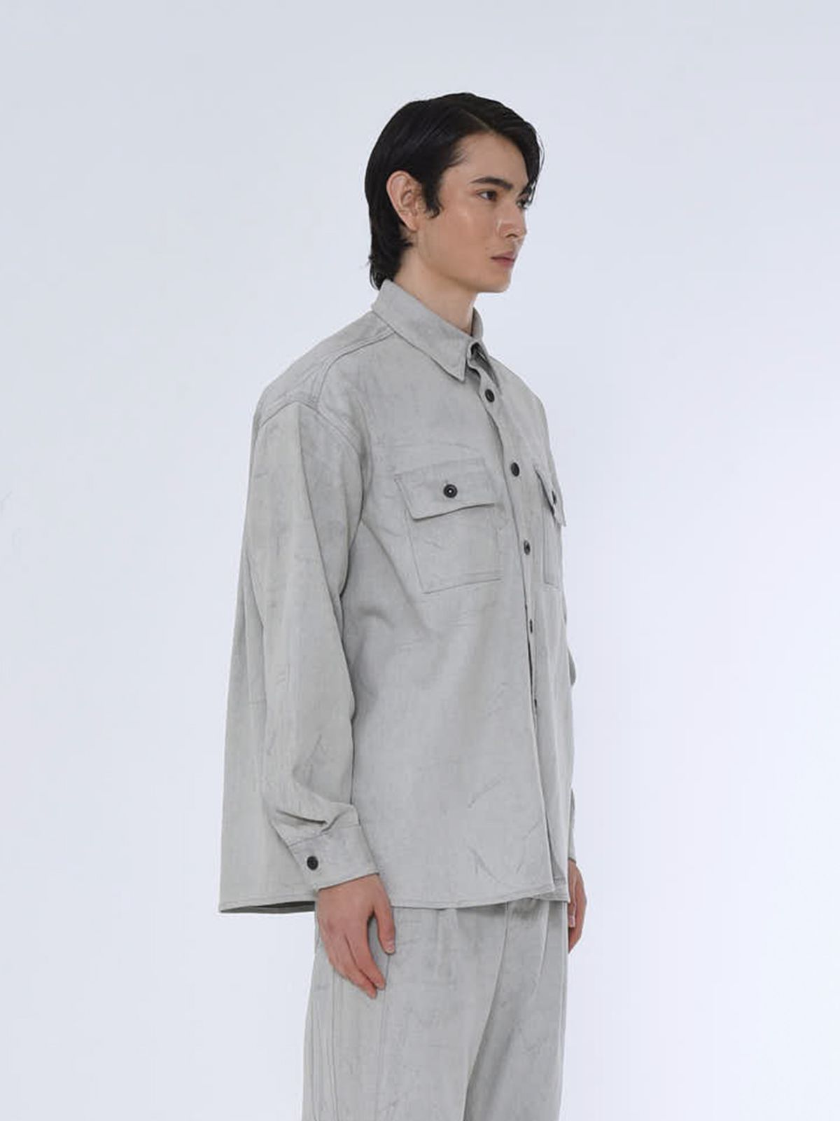 더발론(THE BALLON) OVERSIZED MILLER SHIRT_GRAY