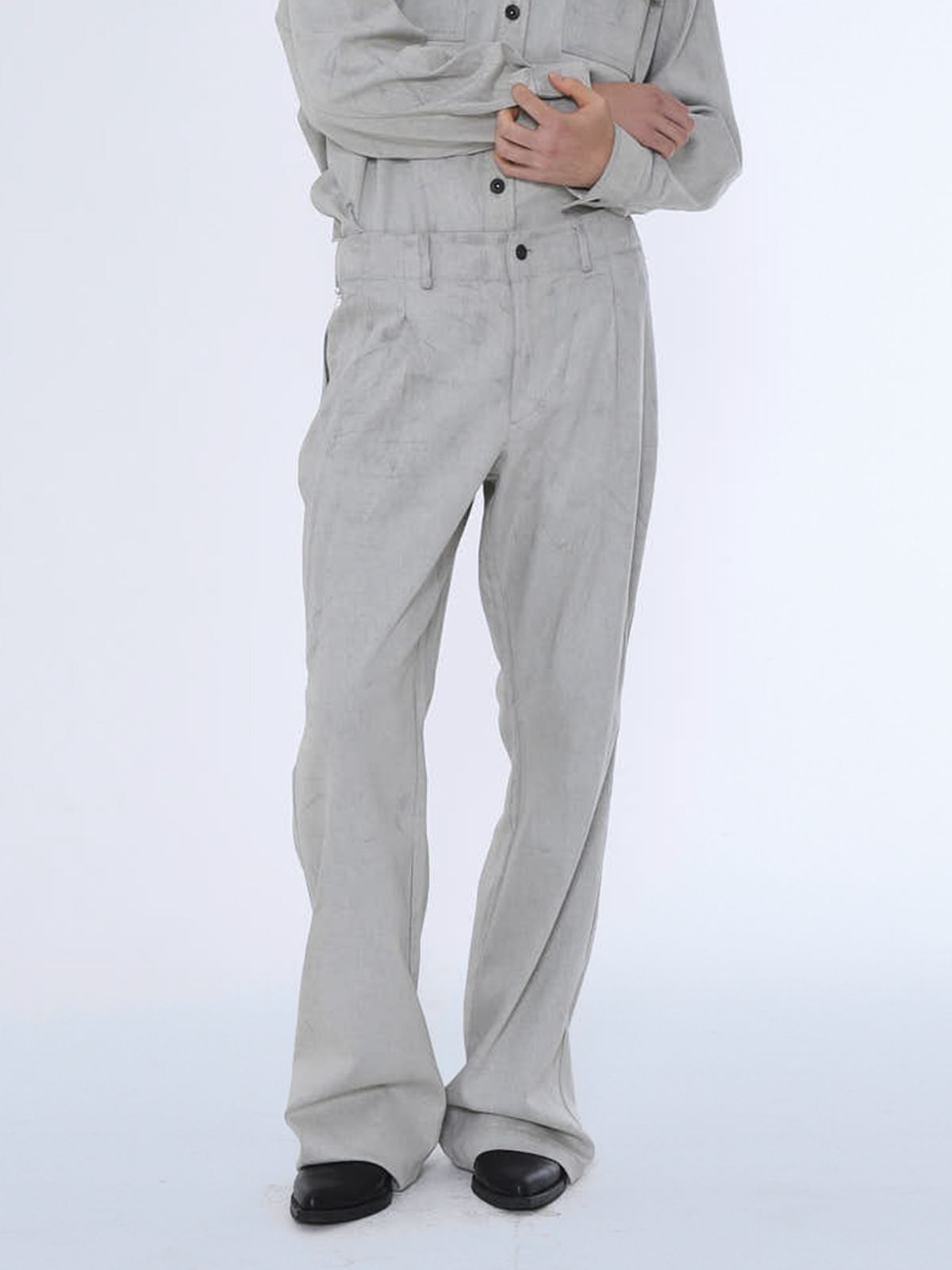 더발론(THE BALLON) MILLER WIDE COATING JEANS_GRAY