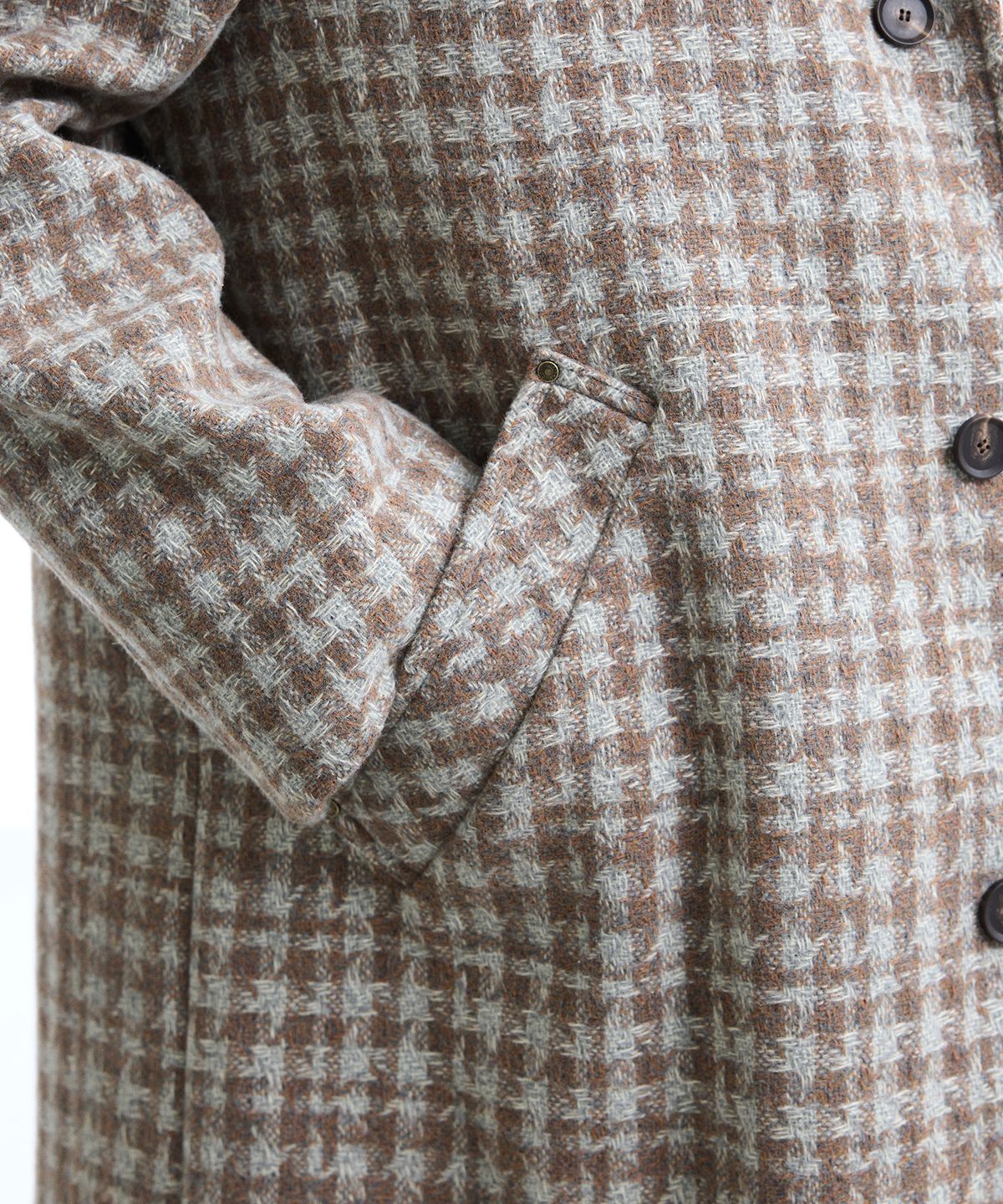 웨슬리 휴스턴(WESLEYHYUSTON) WYATT CHECK BALMACAAN COAT BEIGE