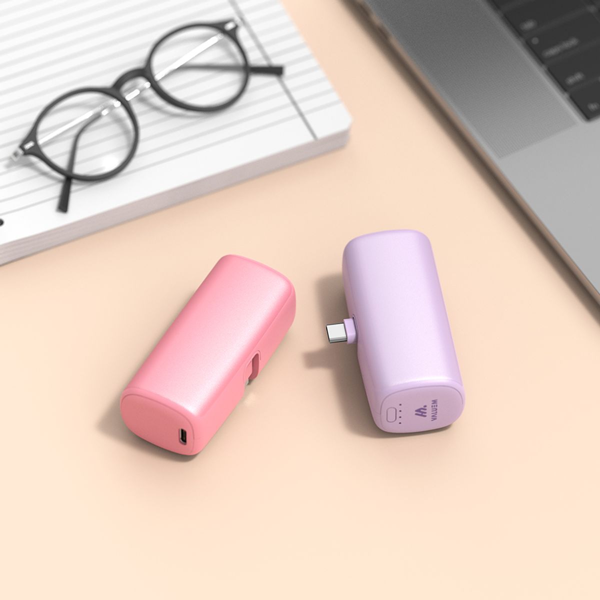 밸류엠(VALUEM) 충전식 손난로 도킹형 C타입 보조배터리 5000mAh (+파우치 포함)