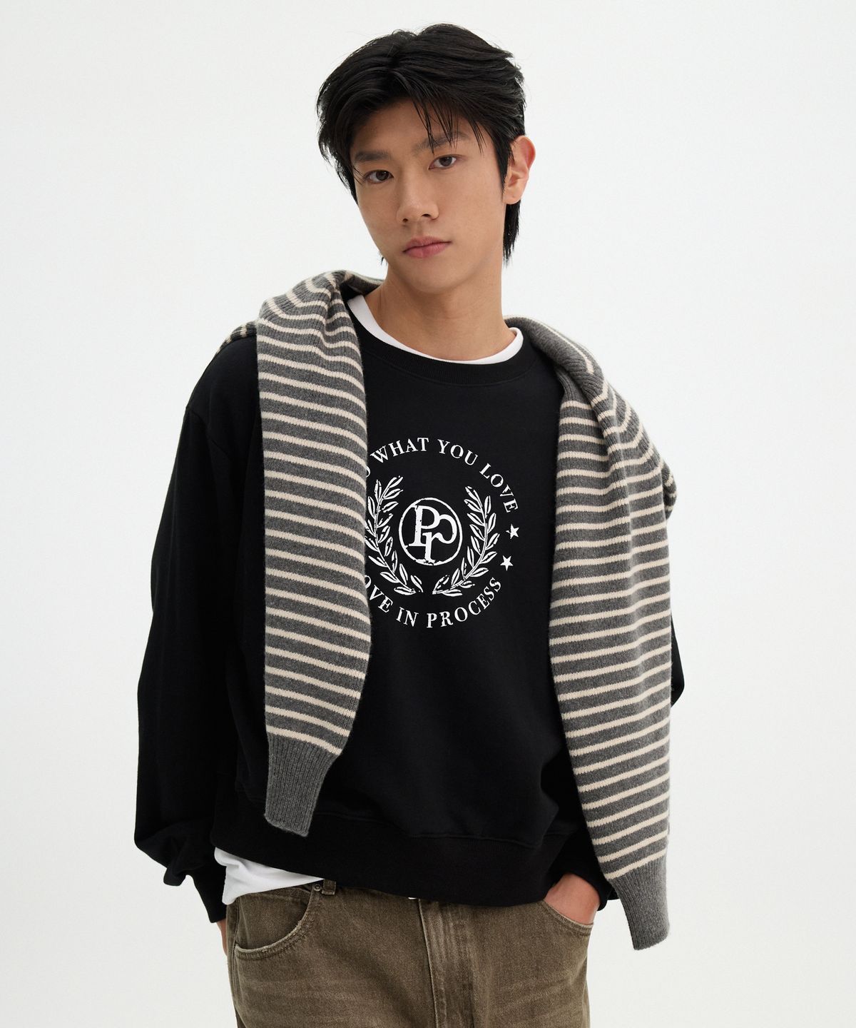 피알씨에스에스(PRCSS) Classic Love Sweatshirt - Black