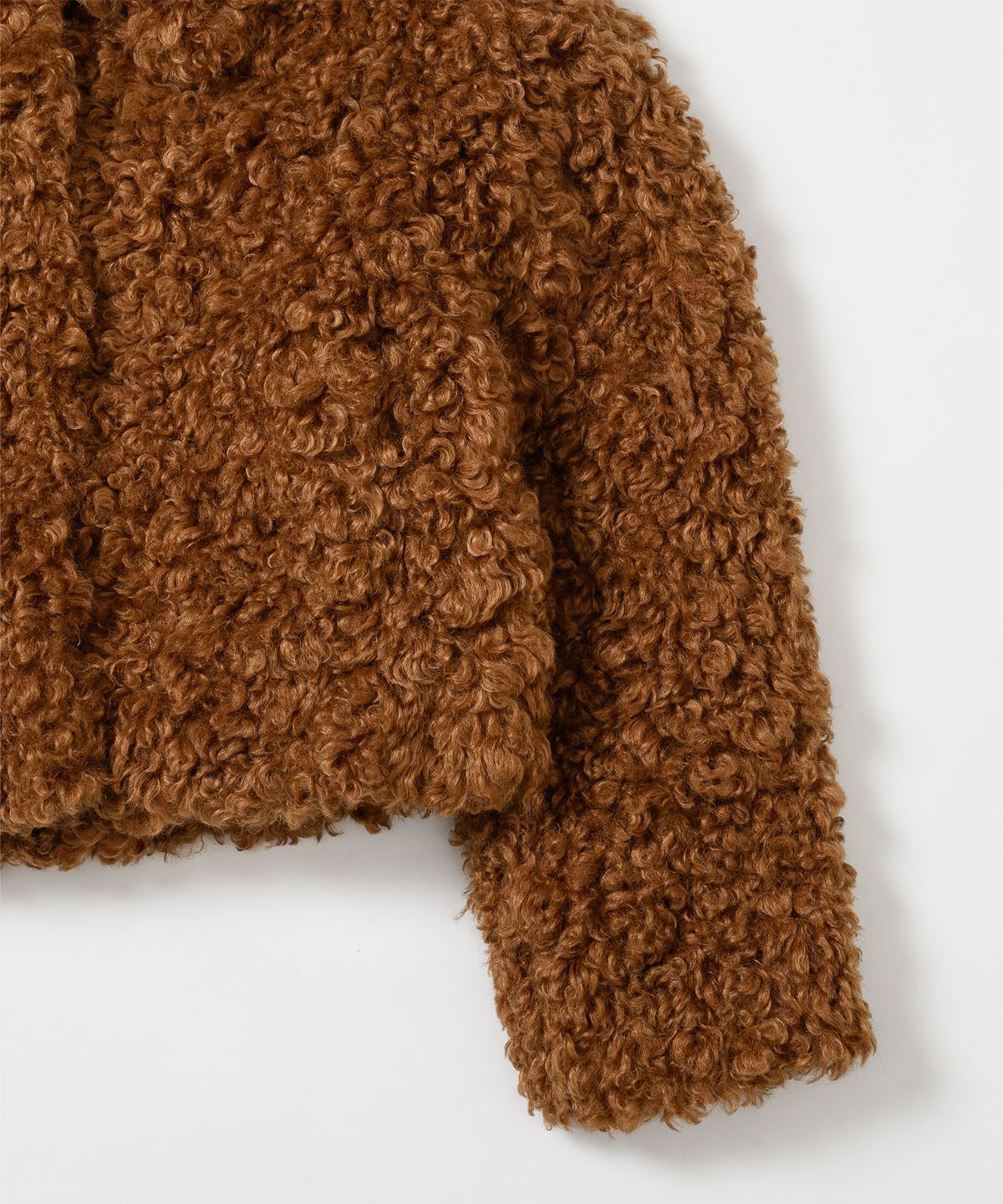 레프트서울(LEFTSEOUL) 시어링 퍼 자켓 [브라운]