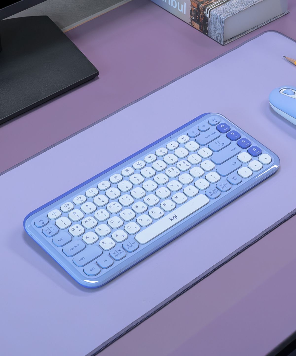 로지텍(LOGITECH) [LG트윈스 콜라보]로지텍 POP ICON KEYS 무선 블루투스 팝 아이콘 키보드