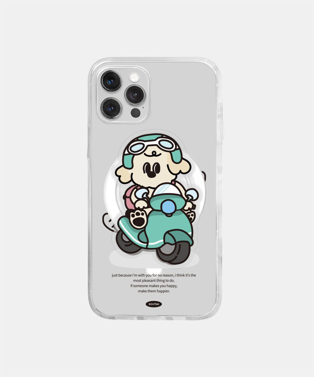 소유템(SOUTEM) [Magsafe] Scooter Mori Nuri_Clear Phone Case Tok Set