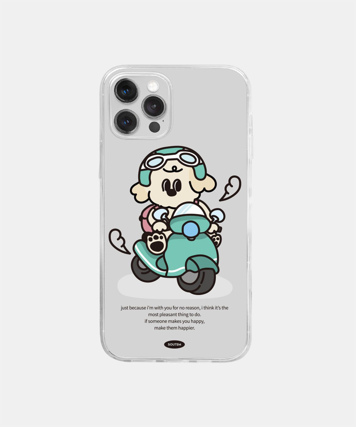 소유템(SOUTEM) Scooter Mori Nuri Phone Case_Clear