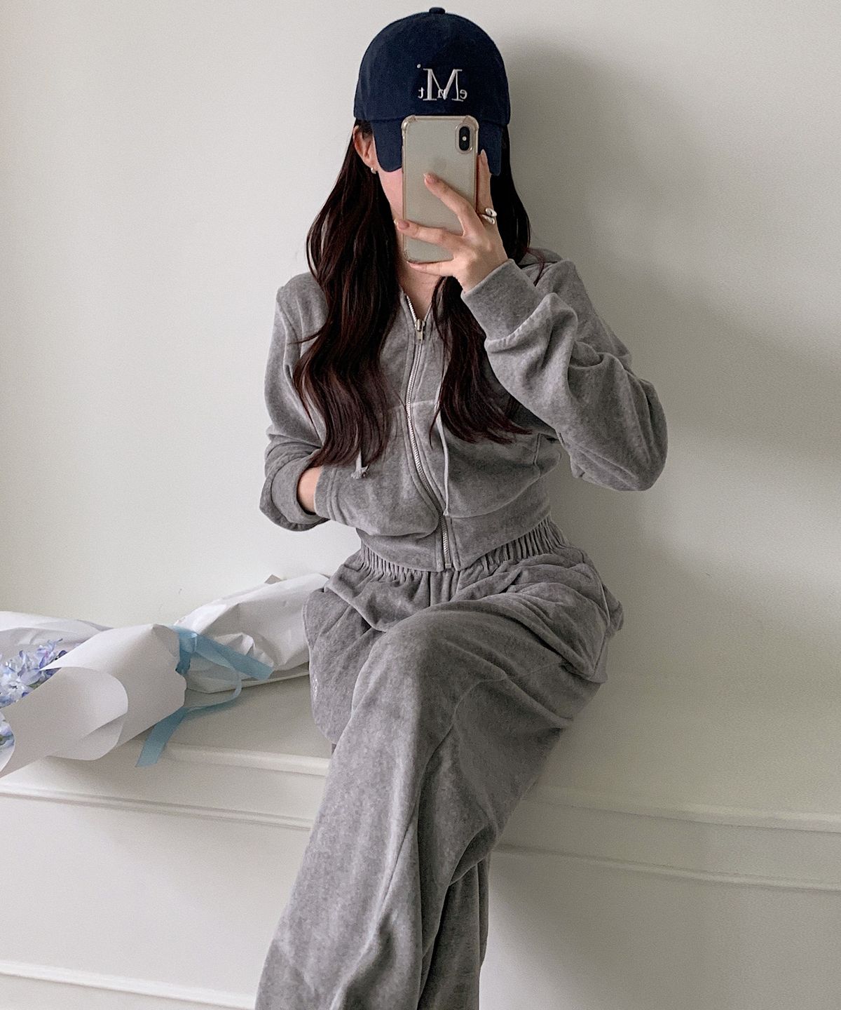 무아무아(MUAHMUAH) 포인트 벨벳 트레이닝 팬츠 [4color]