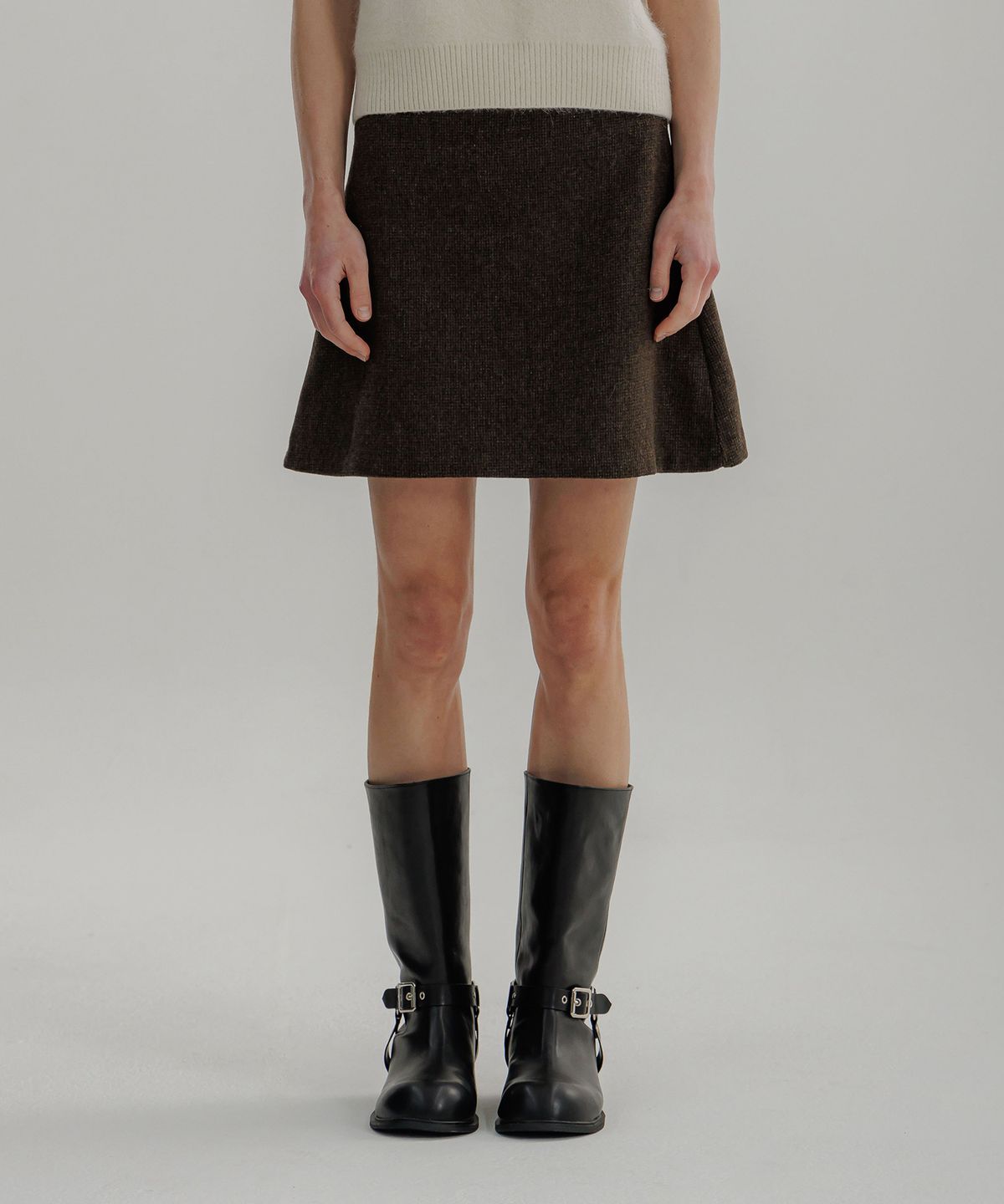 판도라핏(PANDORAFIT) Per Wool Check Skirt