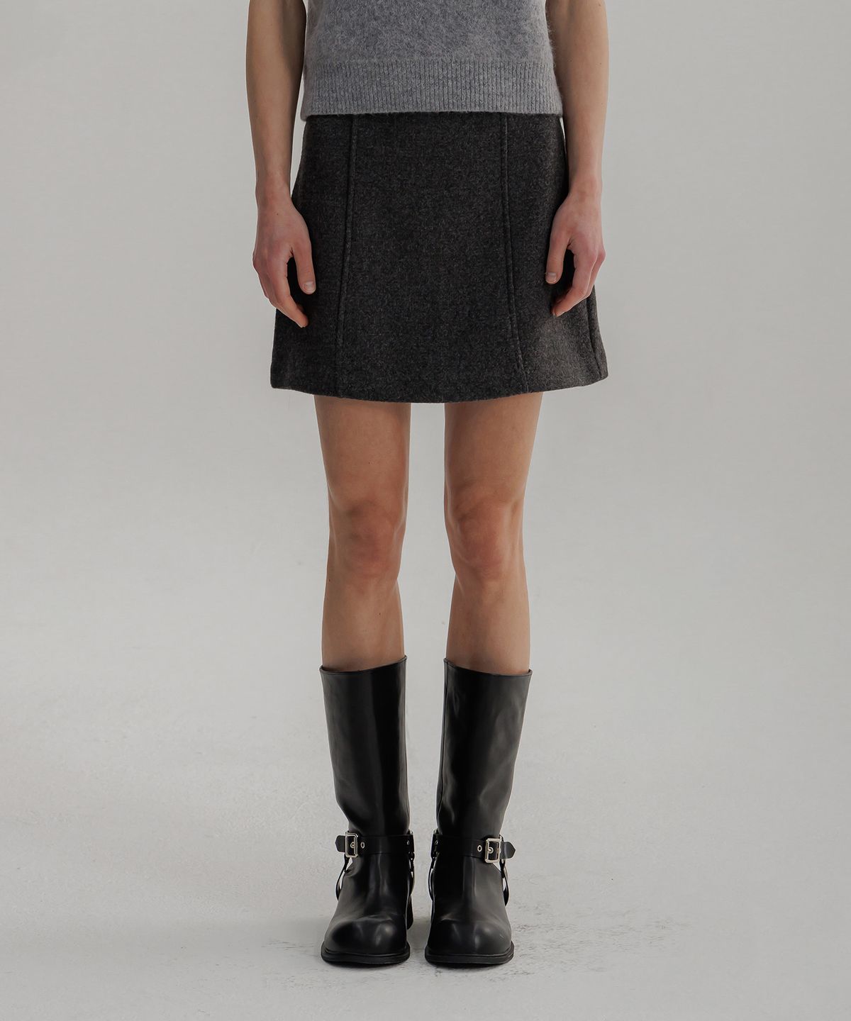 판도라핏(PANDORAFIT) Pond Wool Short Skirt