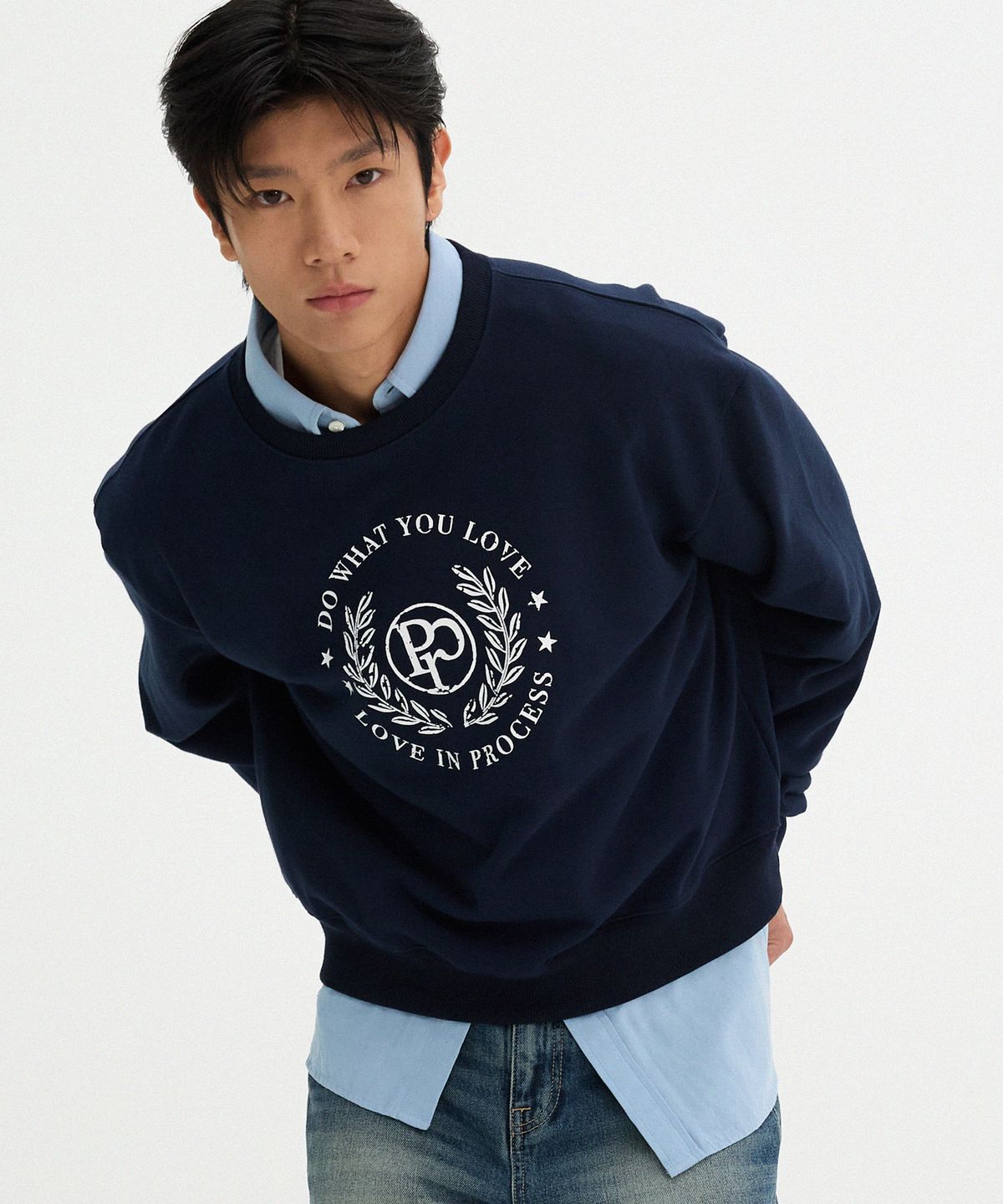프로세스(PROCESS) Classic Love Sweatshirt - Navy