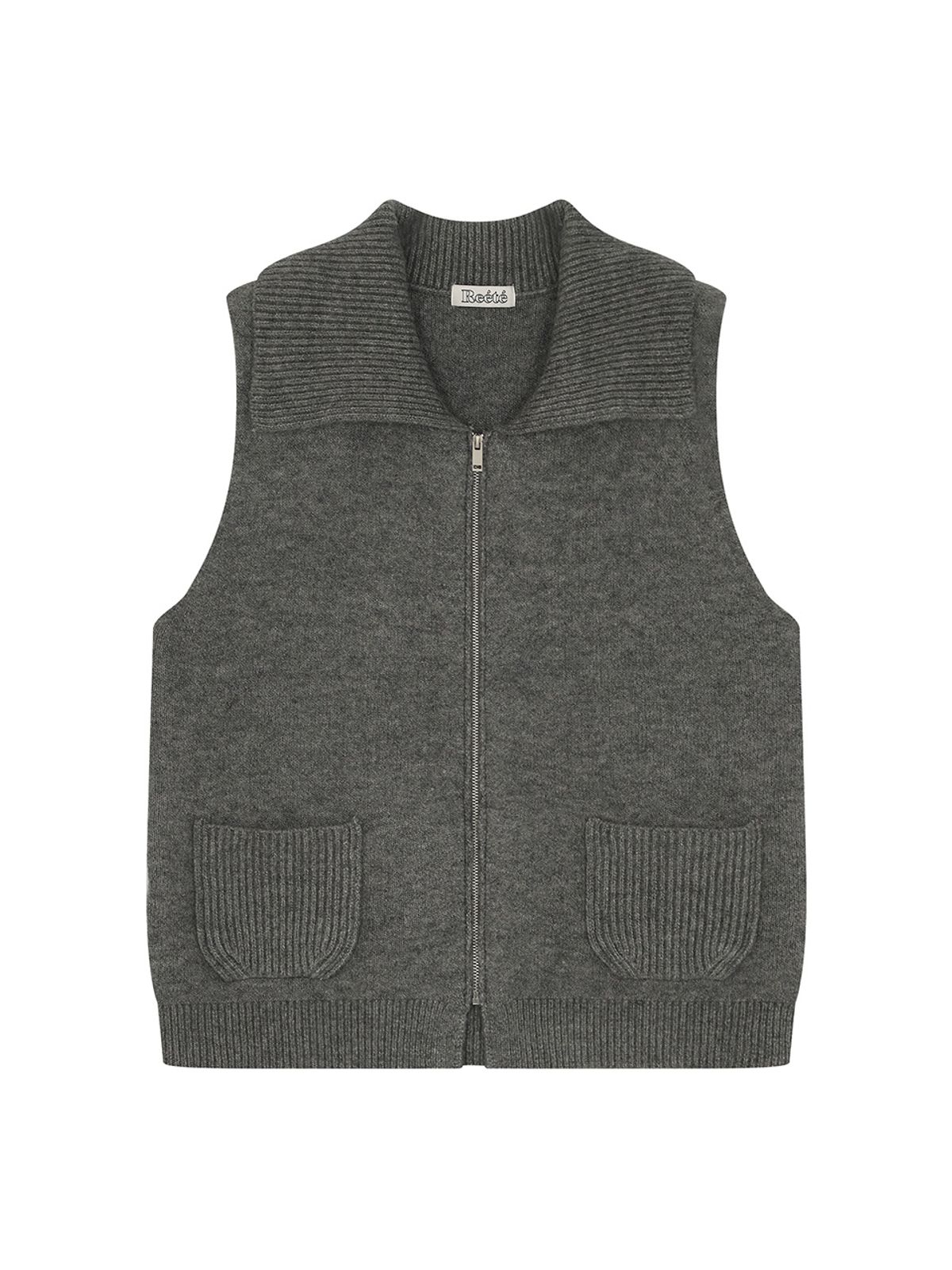 리에떼(REETE) Coat set high neck knit vest- U1F42KVT900