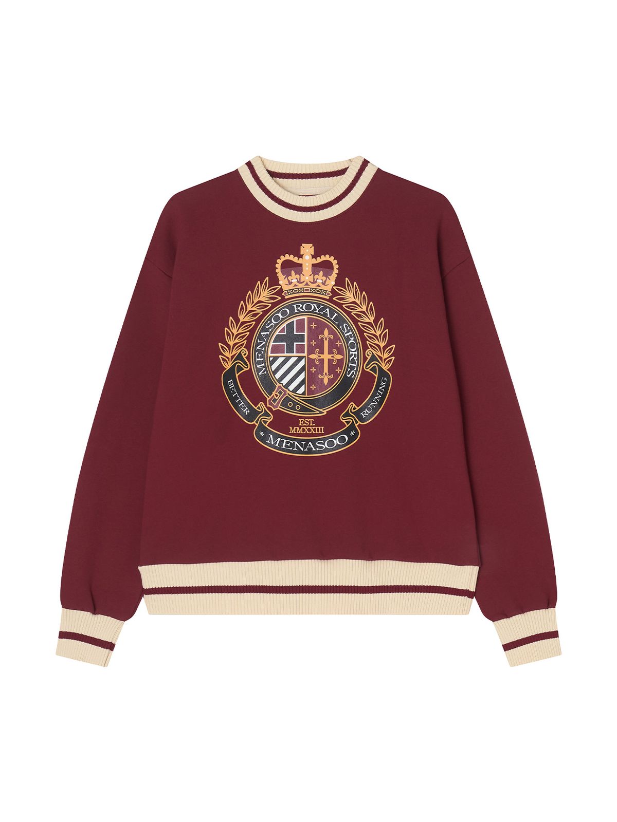 미나수(MENASOO) Menasoo Heritage Heavy Sweatshirt_Red_기모원단