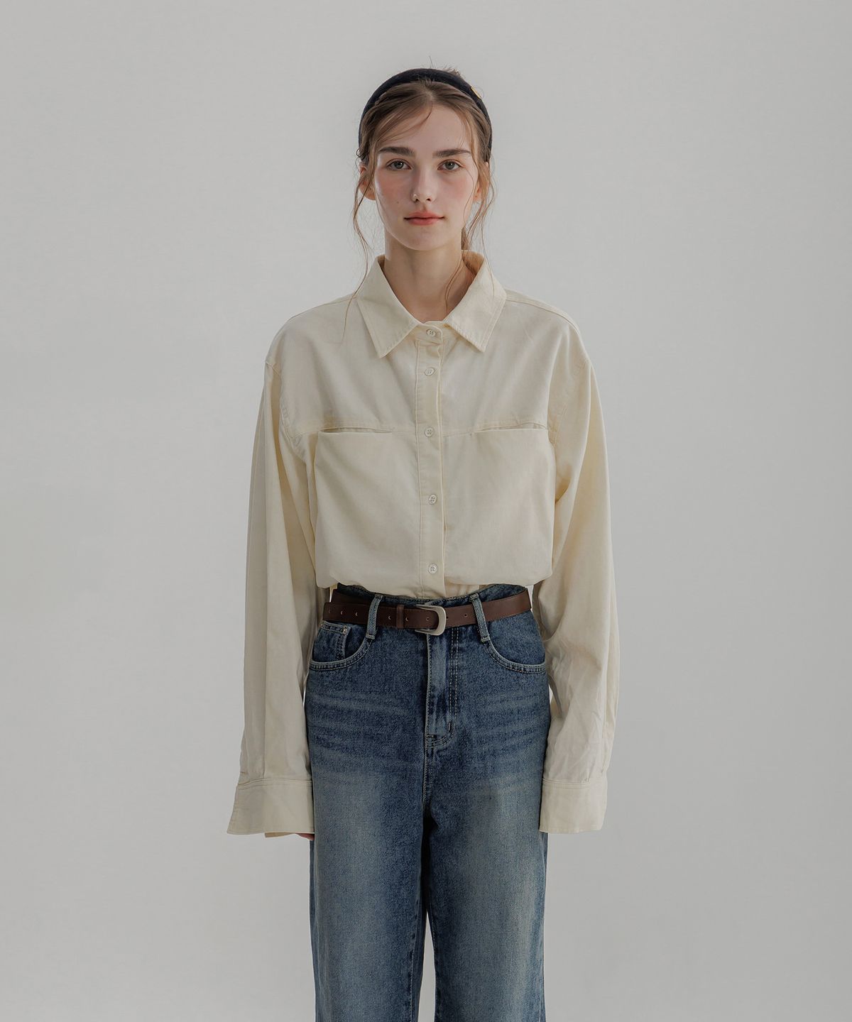 판도라핏(PANDORAFIT) Two-pocket Corduroy Shirt