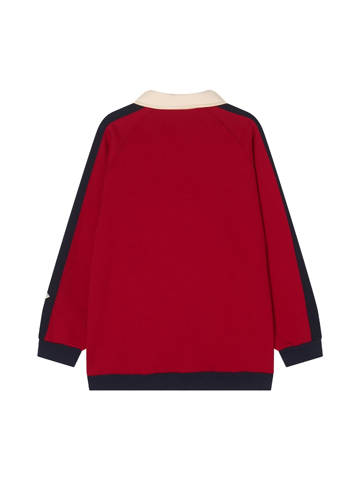 미나수(MENASOO) Color Combination Sweatshirt_Red_기모원단
