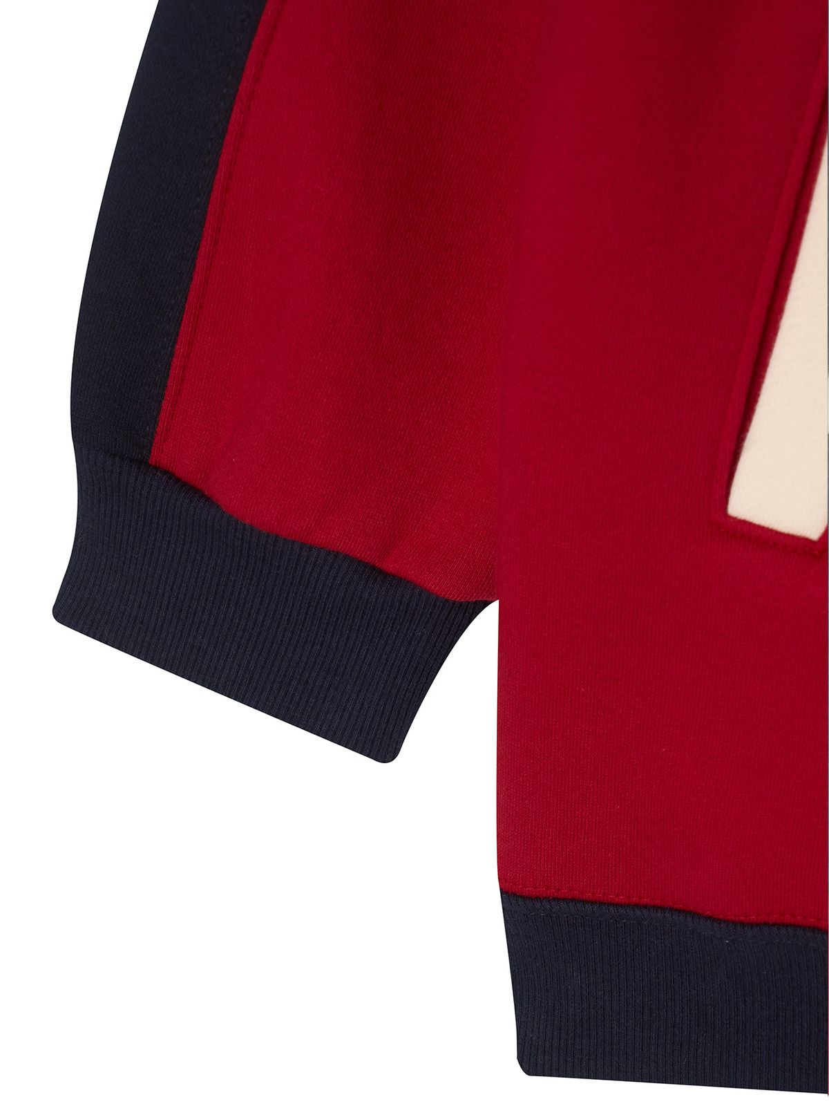 미나수(MENASOO) Color Combination Sweatshirt_Red_기모원단