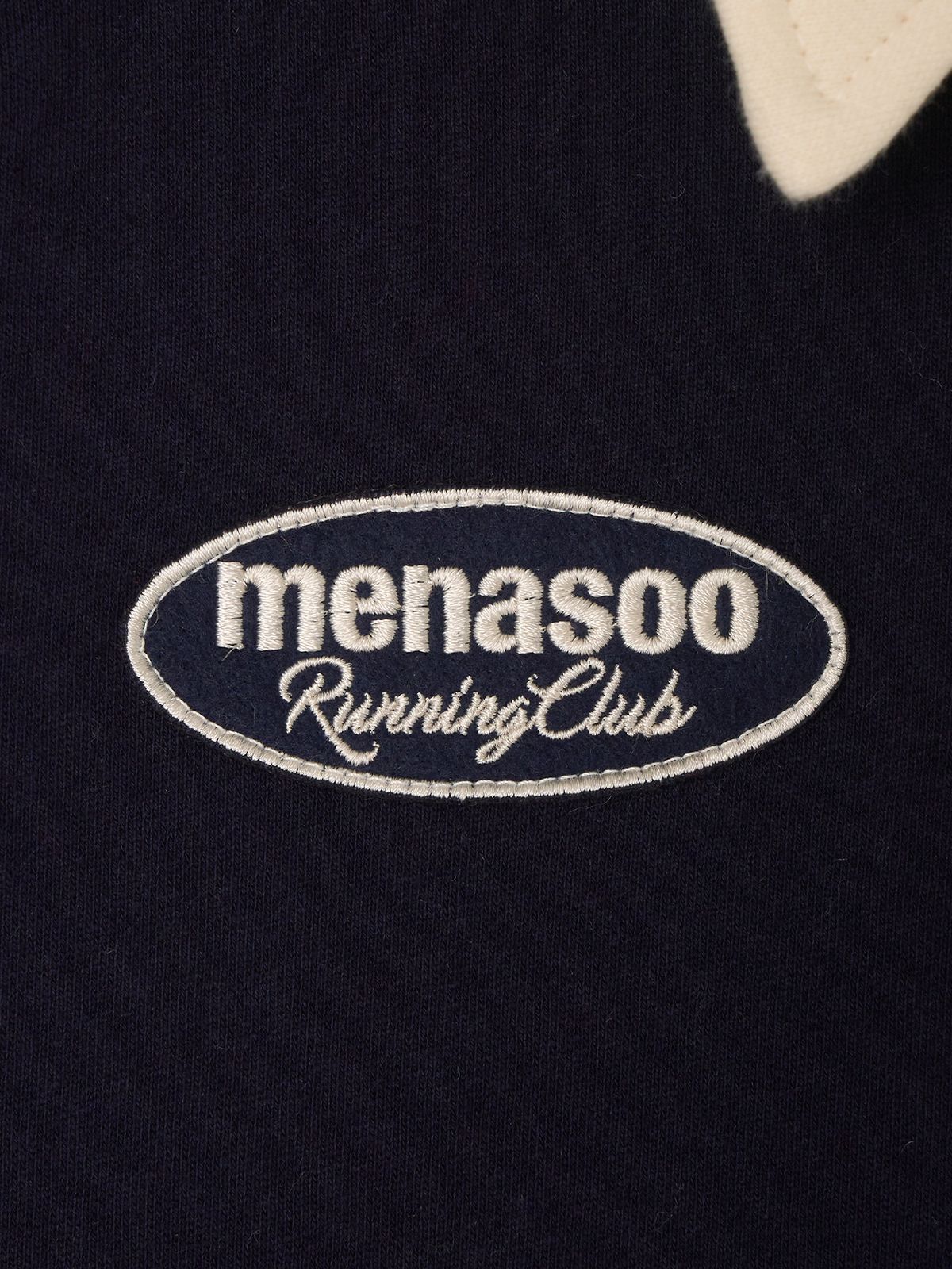미나수(MENASOO) Color Combination Sweatshirt_Navy_기모원단