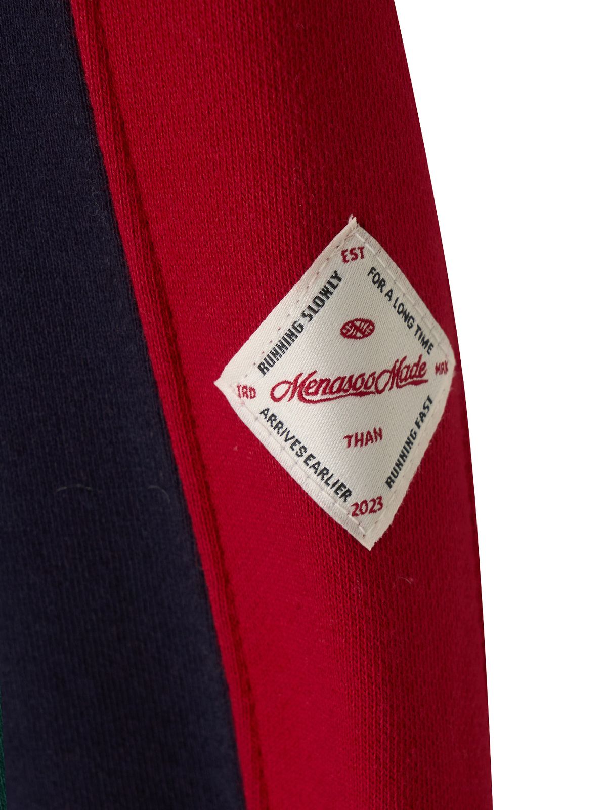 미나수(MENASOO) Color Combination Sweatshirt_Navy_기모원단