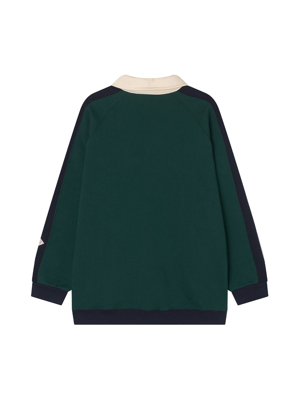미나수(MENASOO) Color Combination Sweatshirt_Green_기모원단