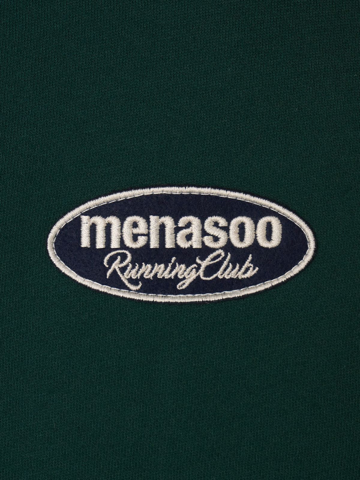 미나수(MENASOO) Color Combination Sweatshirt_Green_기모원단