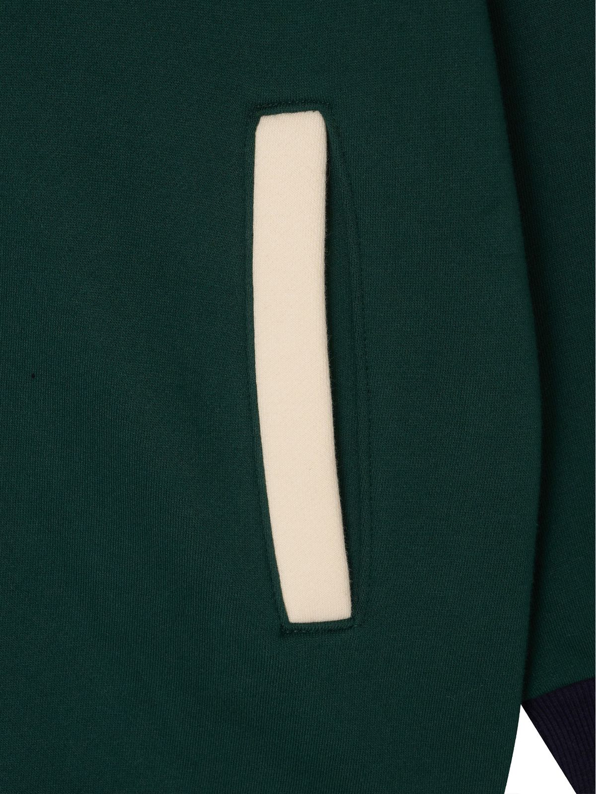 미나수(MENASOO) Color Combination Sweatshirt_Green_기모원단