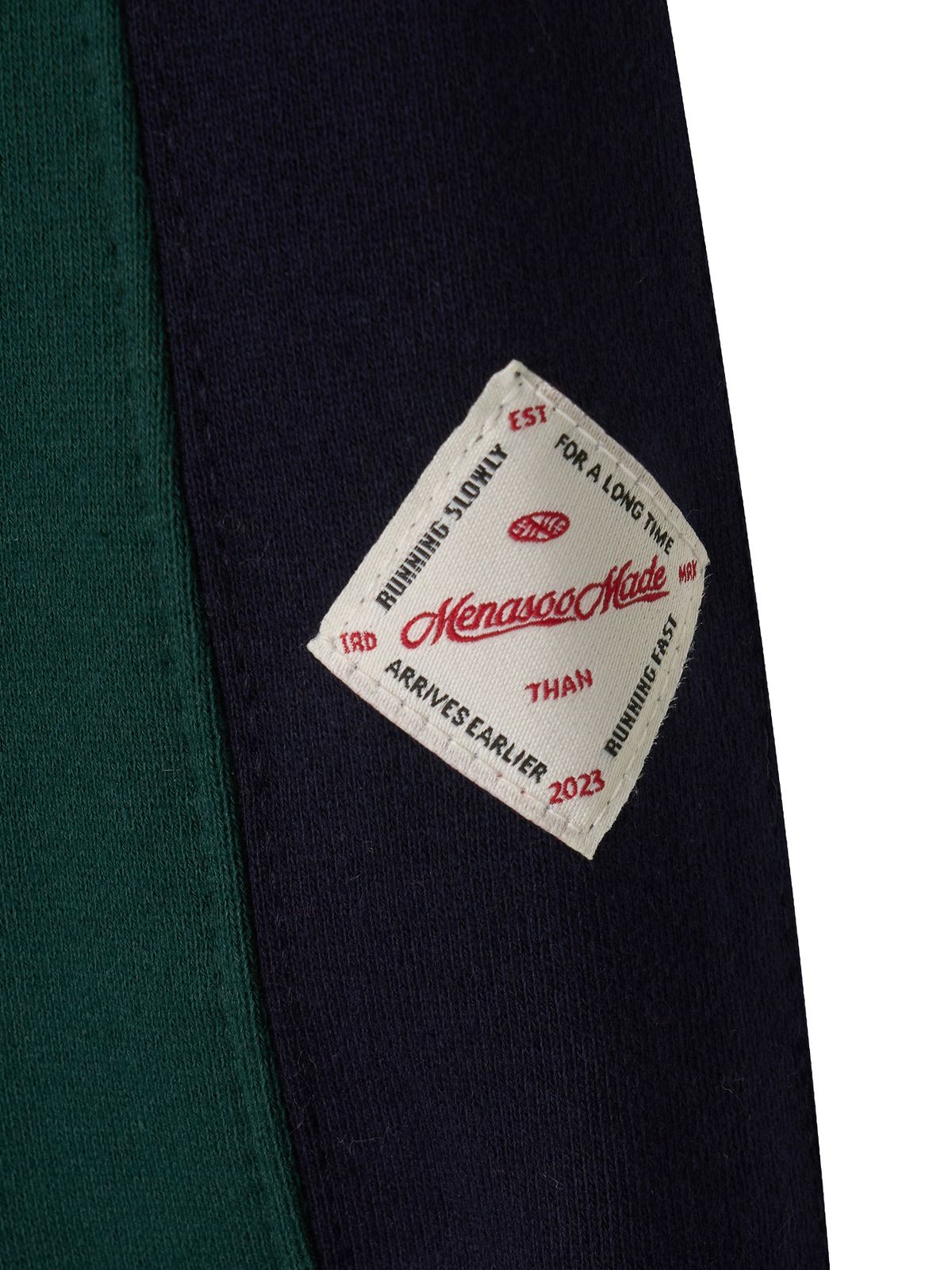 미나수(MENASOO) Color Combination Sweatshirt_Green_기모원단