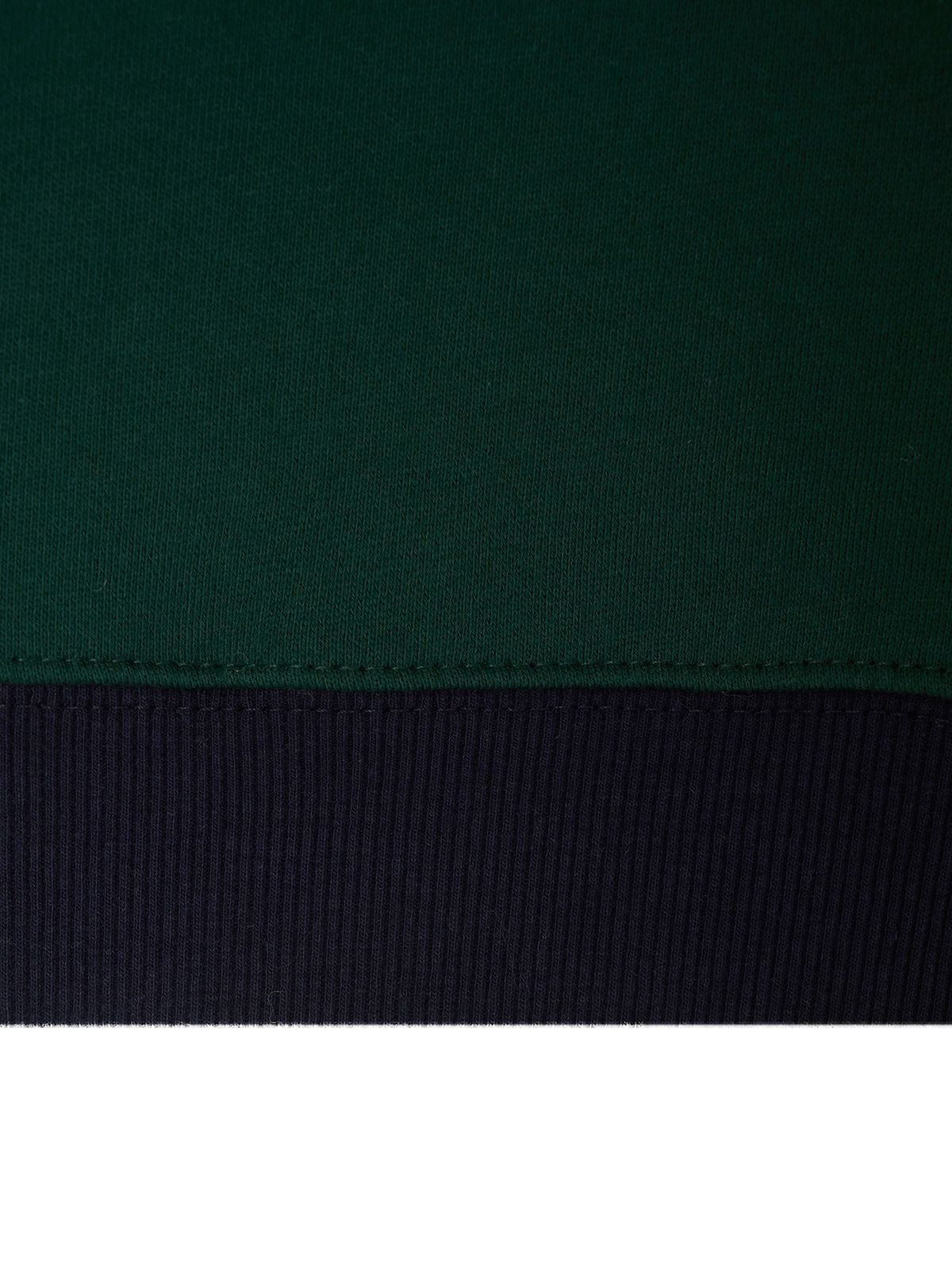 미나수(MENASOO) Color Combination Sweatshirt_Green_기모원단