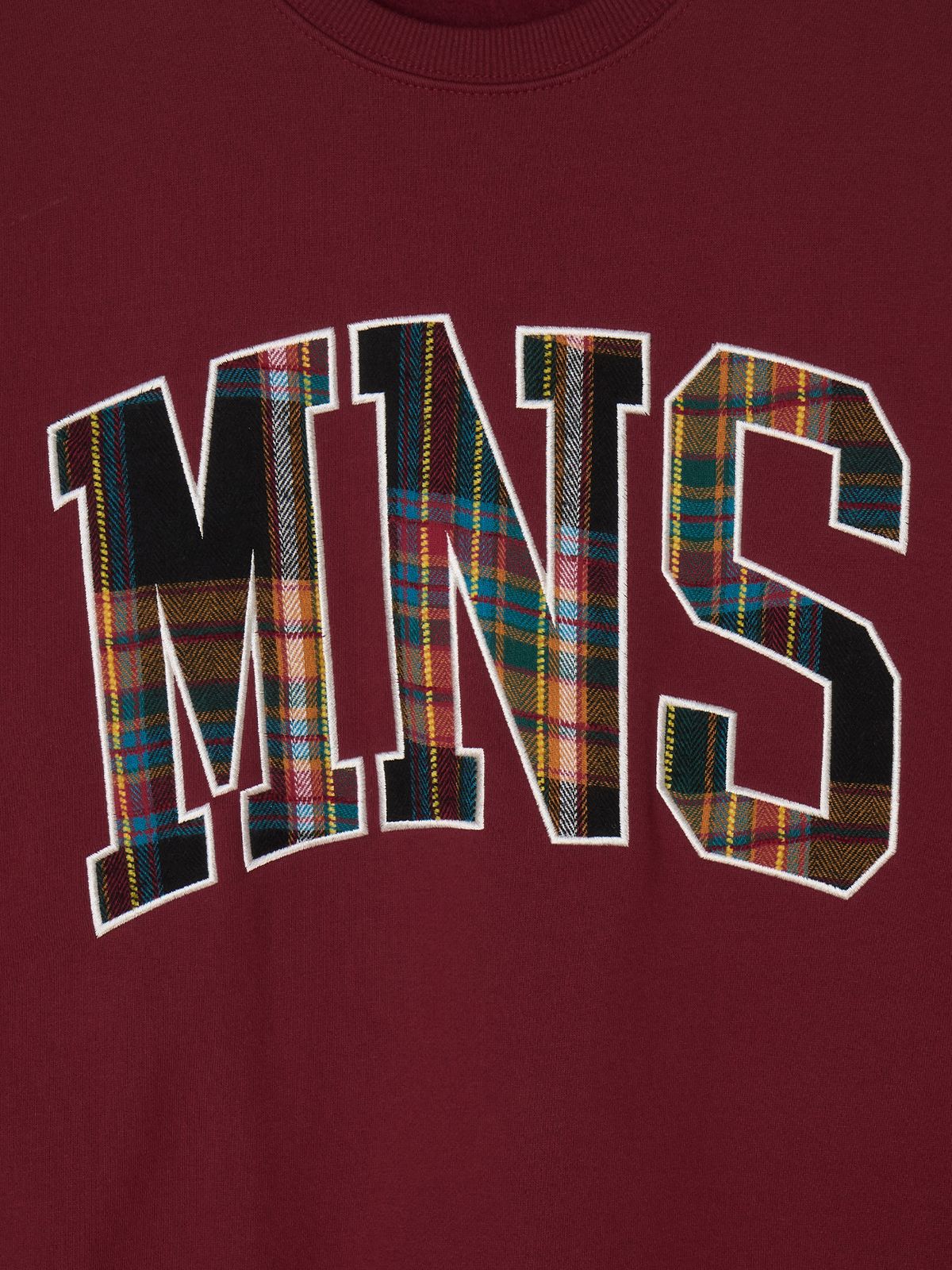 미나수(MENASOO) Check Combination Sweatshirt_Red_기모원단