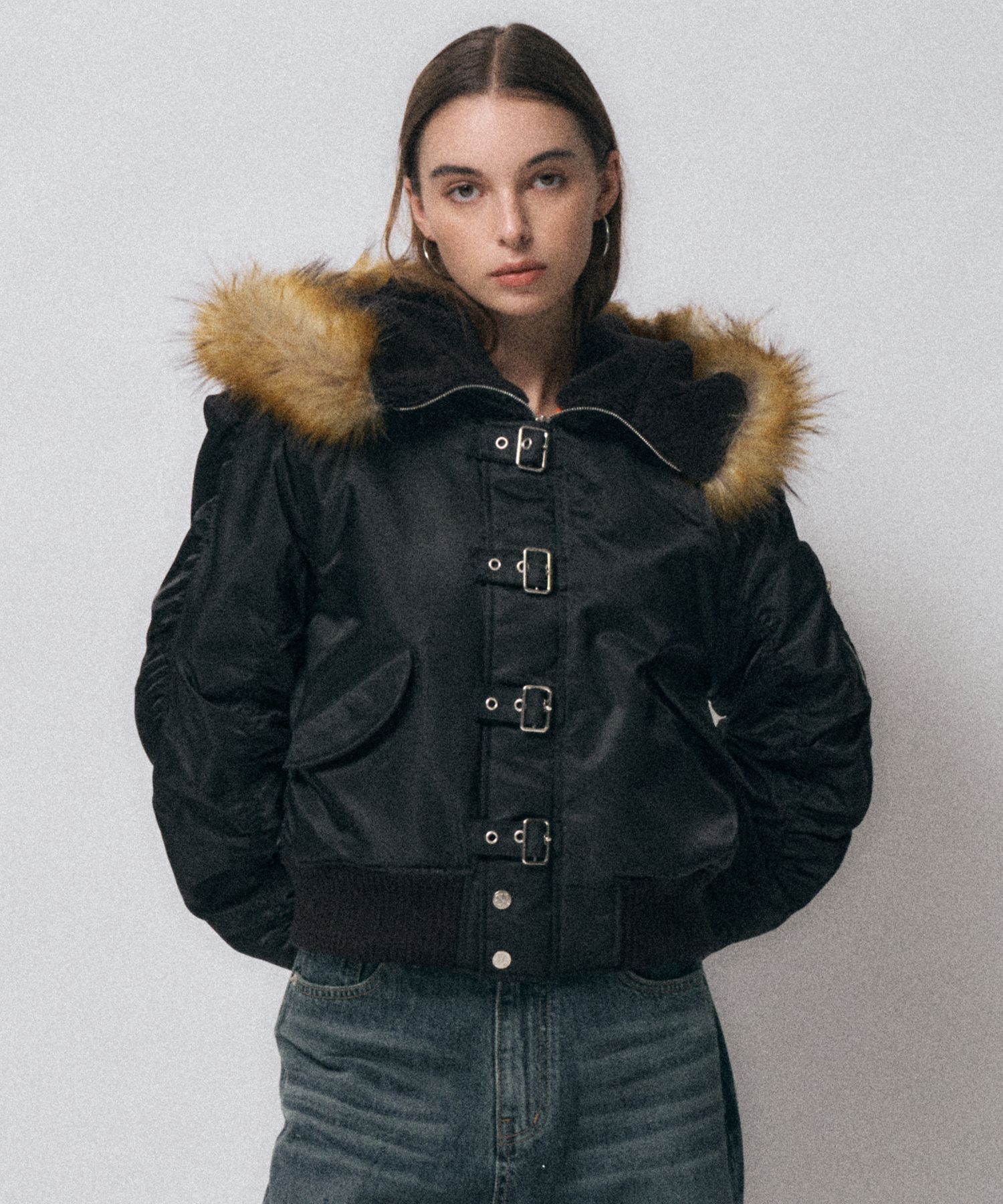 MUSINSA | MIDNIGHT MOVE buckle jumper [black]