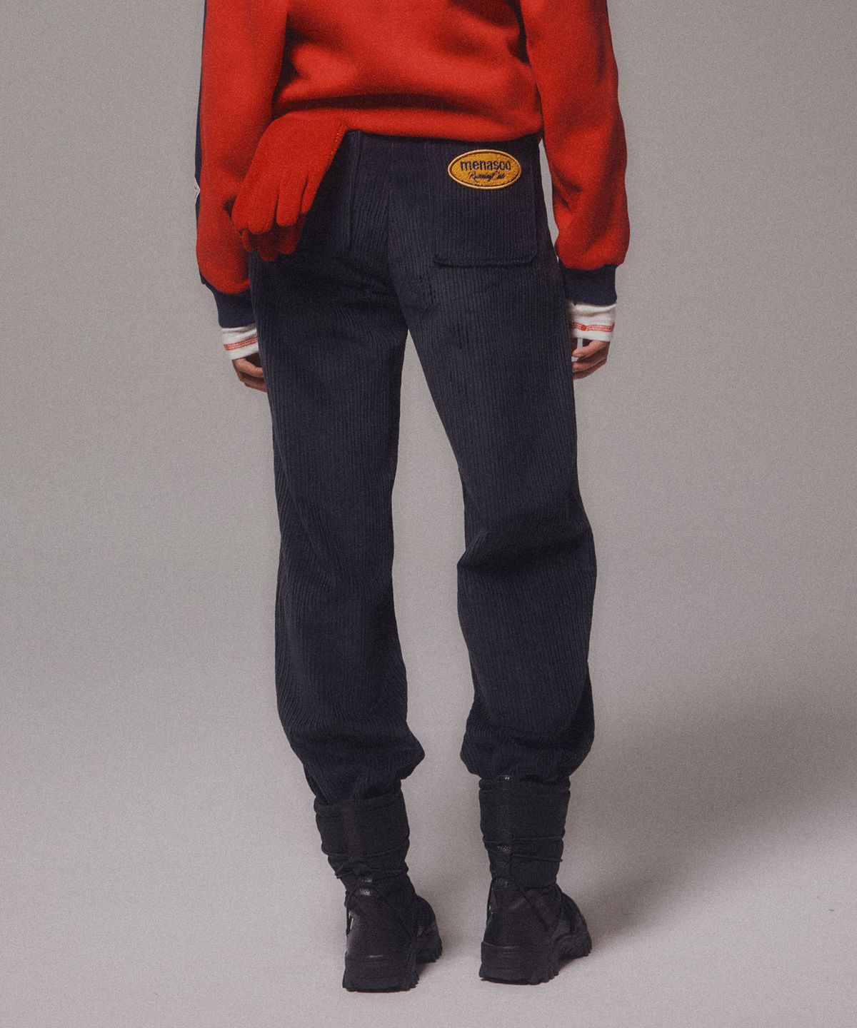 미나수(MENASOO) Corduroy Straight Pants_Navy