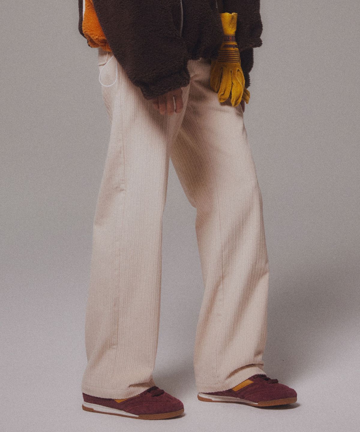 미나수(MENASOO) Corduroy Straight Pants_Cream