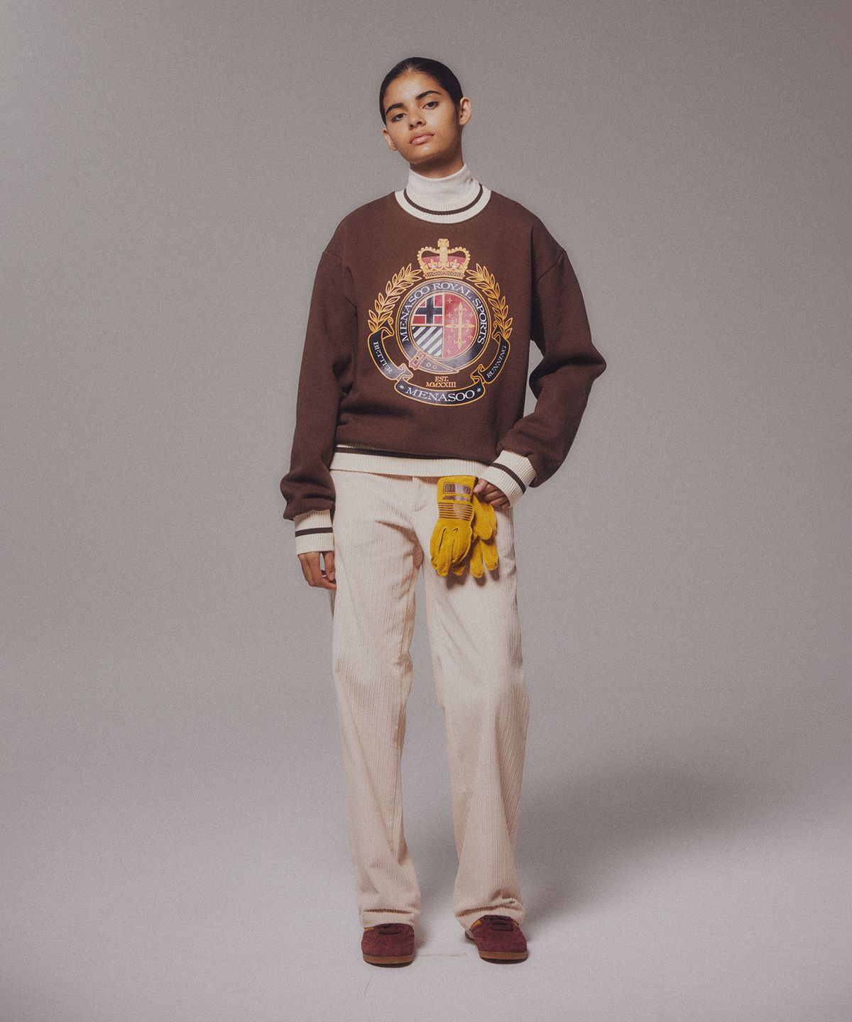 미나수(MENASOO) Corduroy Straight Pants_Cream