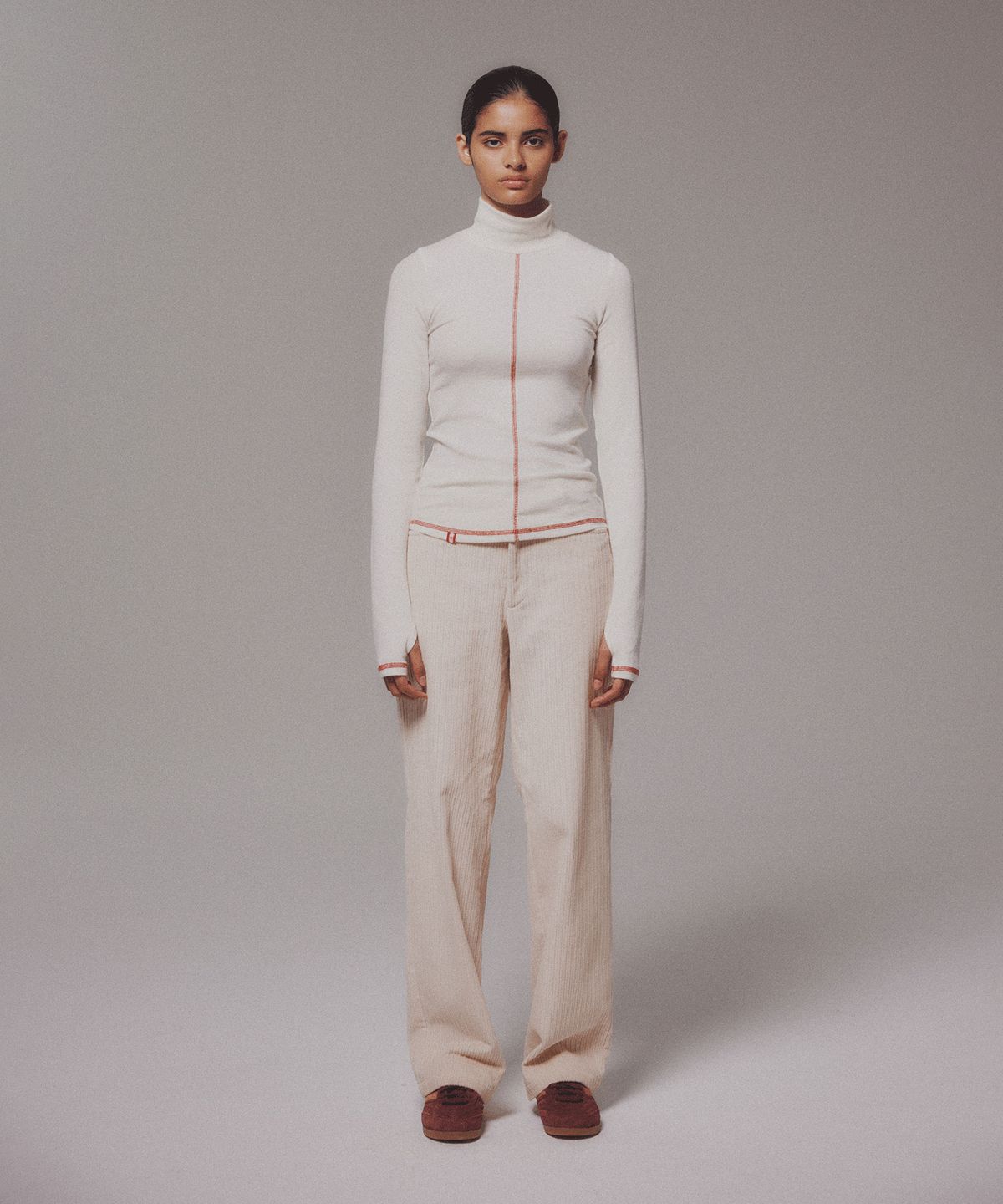 미나수(MENASOO) Corduroy Straight Pants_Cream