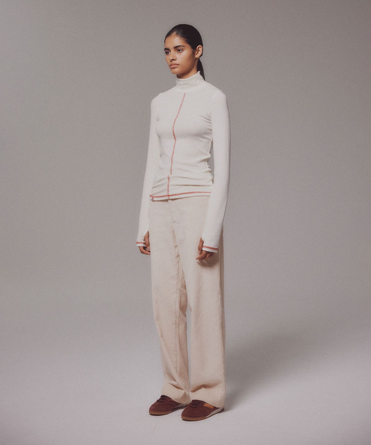 미나수(MENASOO) Corduroy Straight Pants_Cream