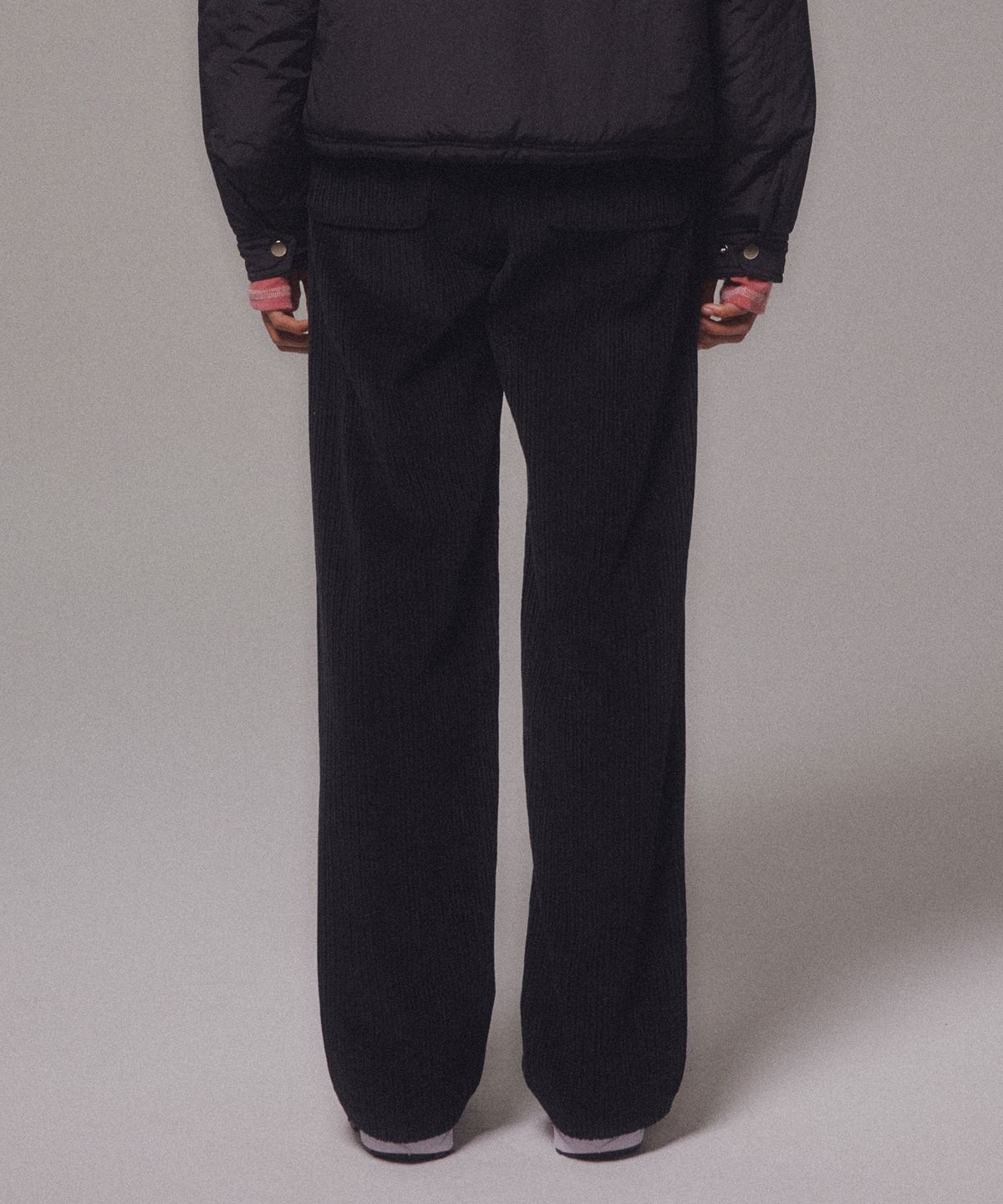 미나수(MENASOO) Corduroy Straight Pants_Black