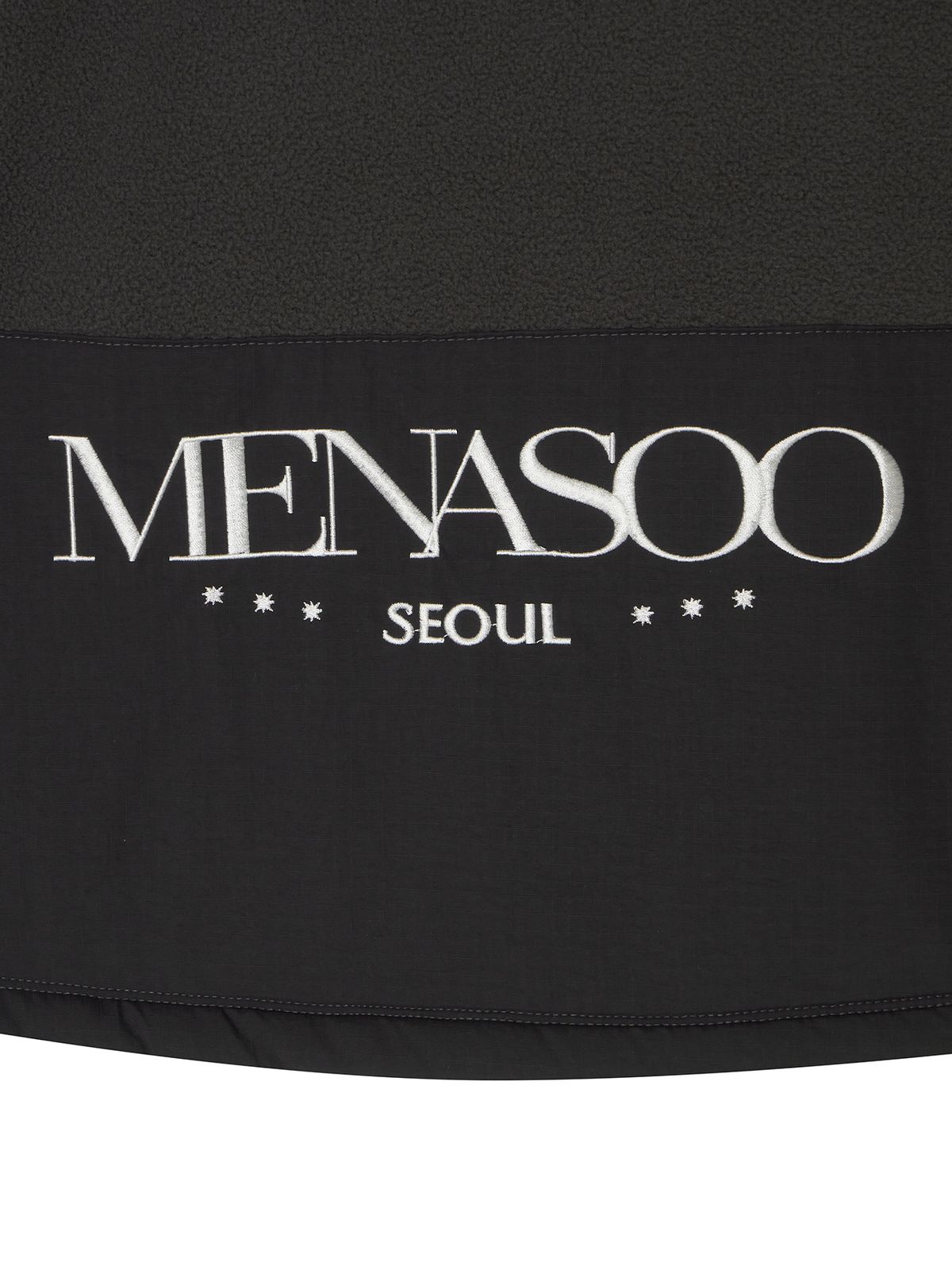 미나수(MENASOO) Fleece Hood Jacket_Charcoal