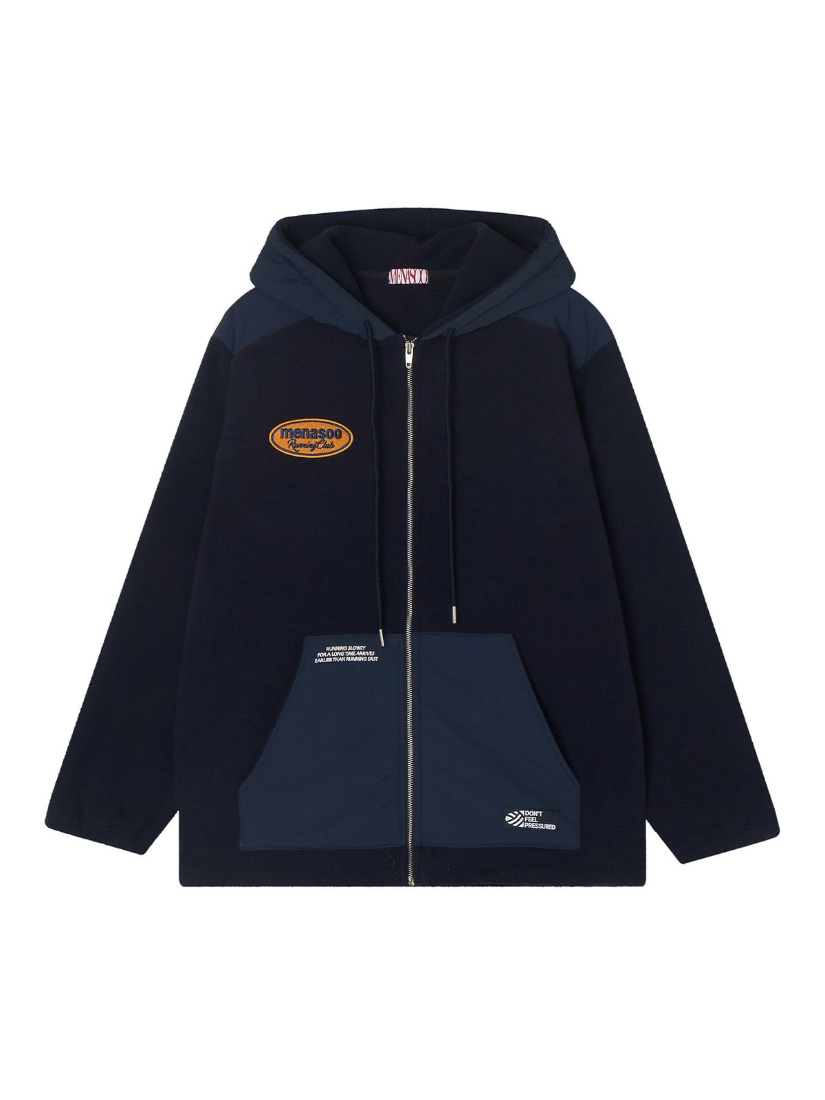 미나수(MENASOO) Fleece Hood Jacket_Navy