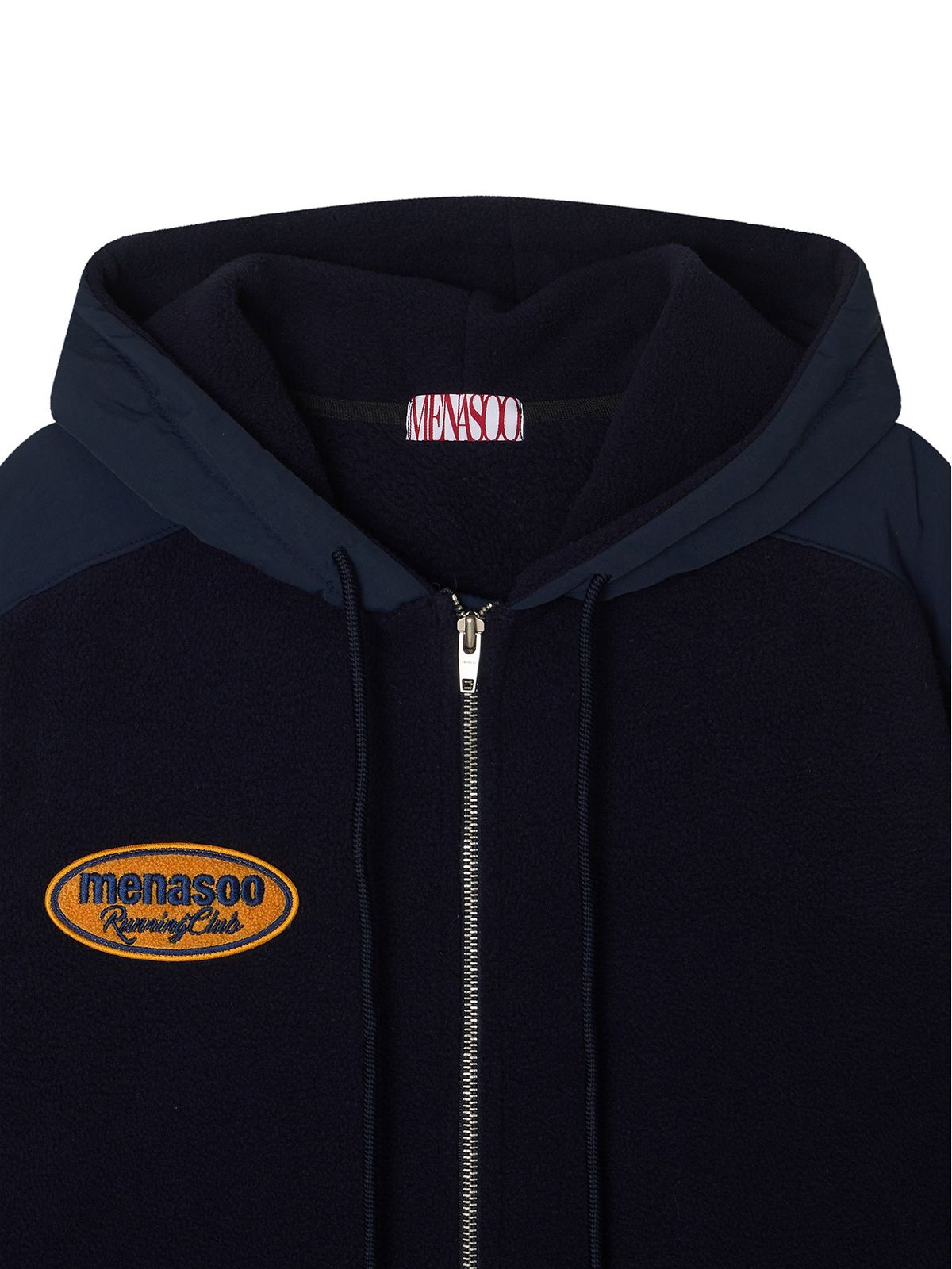 미나수(MENASOO) Fleece Hood Jacket_Navy